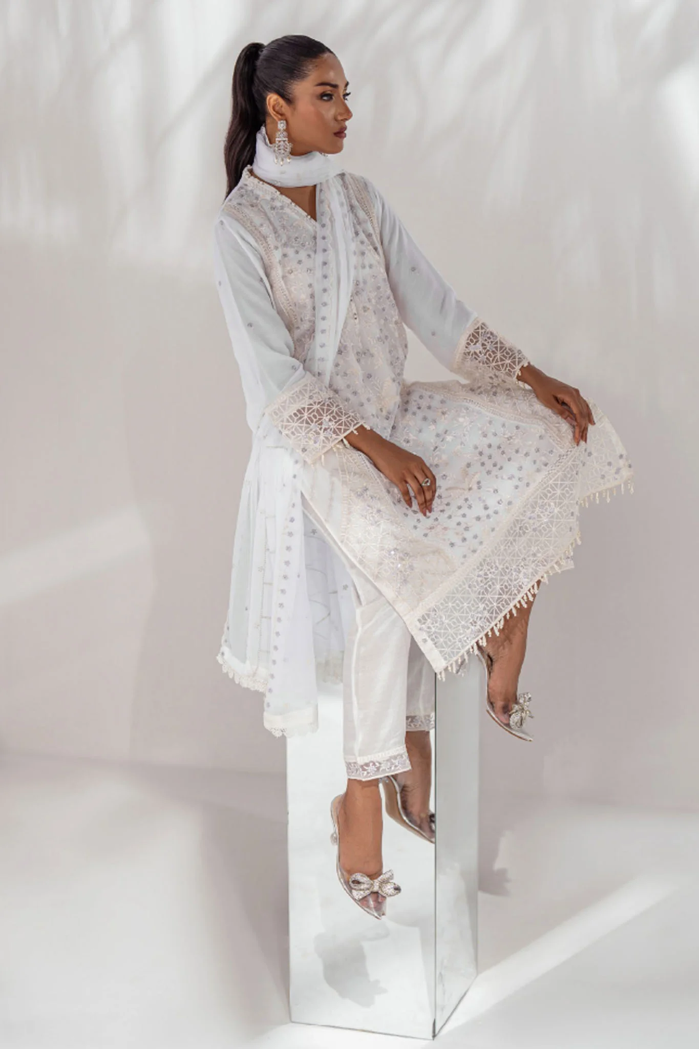 Mehru By Guzel Stitched 3 Piece Festive Formals Suit-Sitara - Image 2