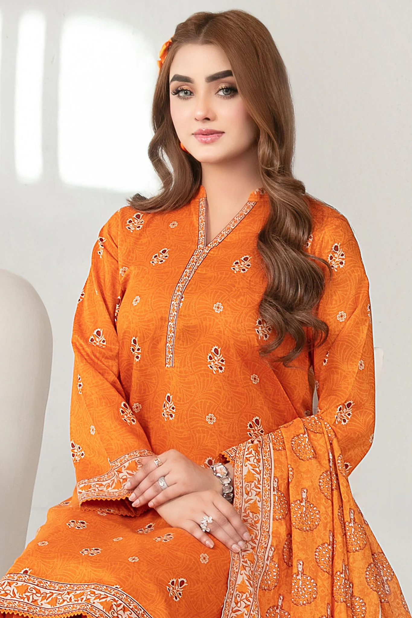 Mehza By Tawakkal Unstitched 3 Piece Rotary Lawn Vol-01 Suit-D-3232 - Image 2