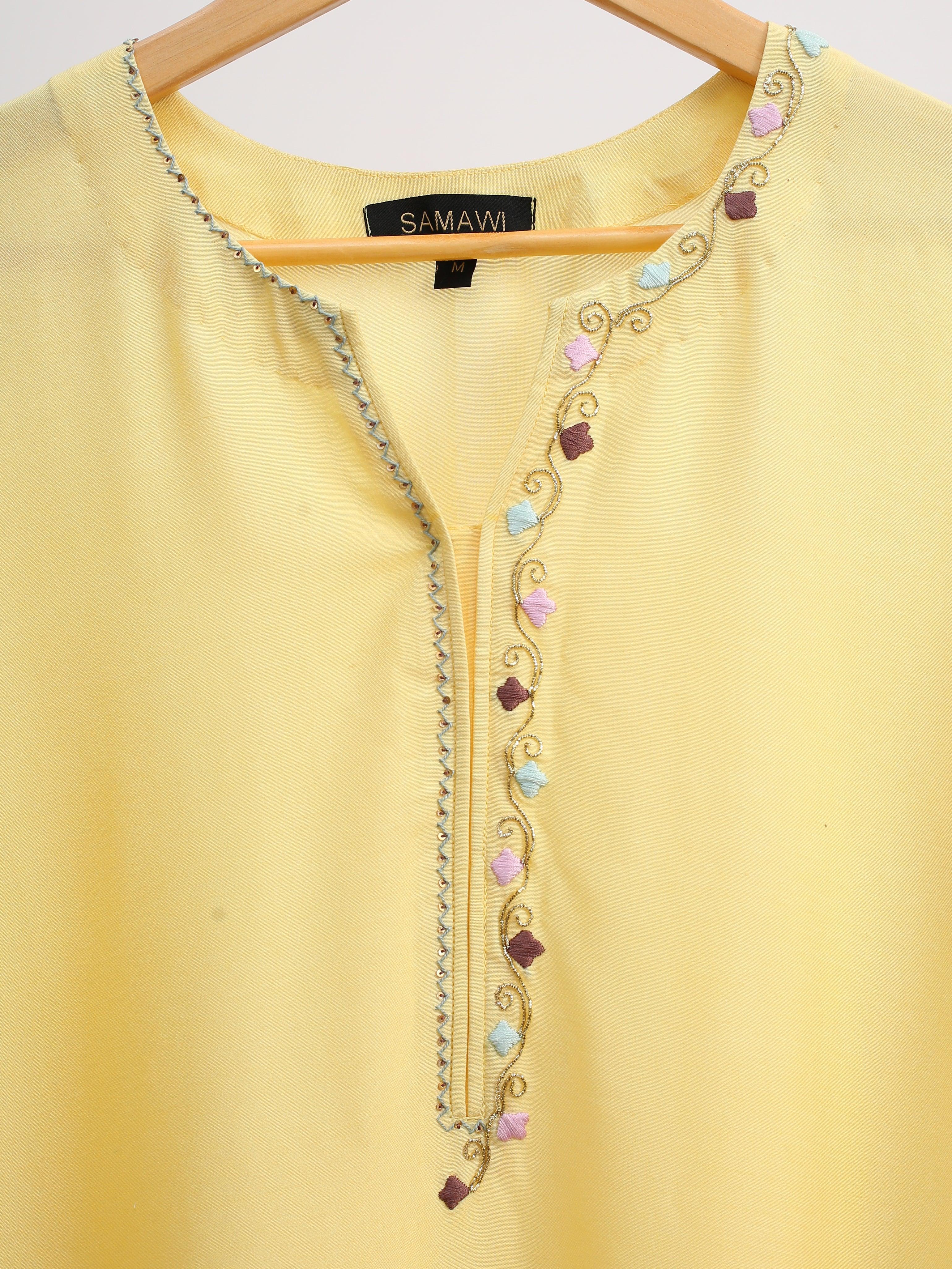 Samawi Stitched Kurta Suit-Mellow Kurta - Image 2
