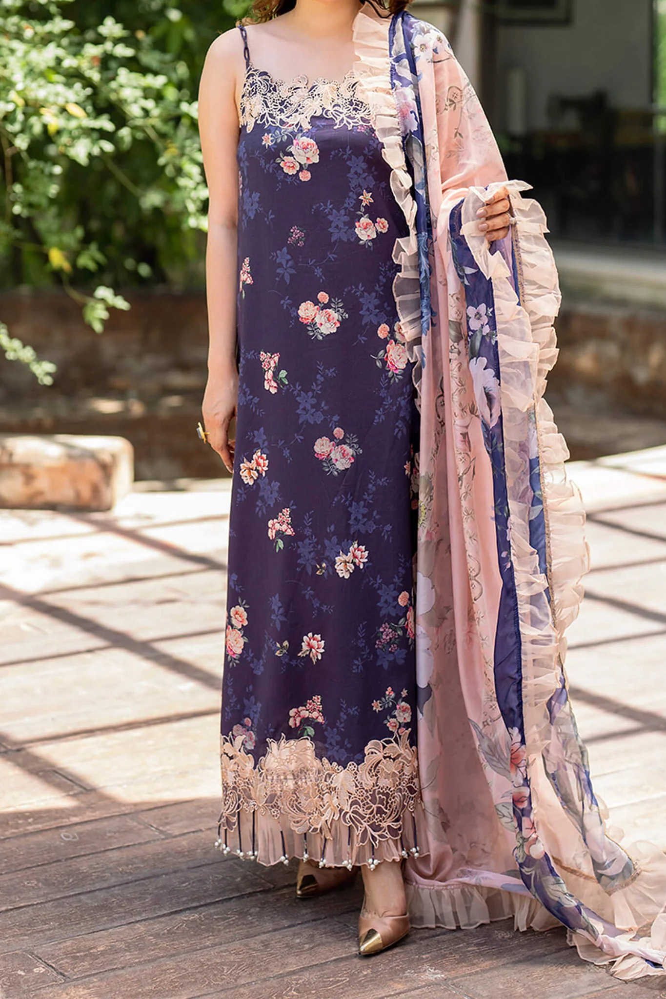 Meraki By Asifa Nabeel Unstitched 3 Piece Digital Printed Lawn Vol-02 Suit-MK-13-Zahra - Image 6