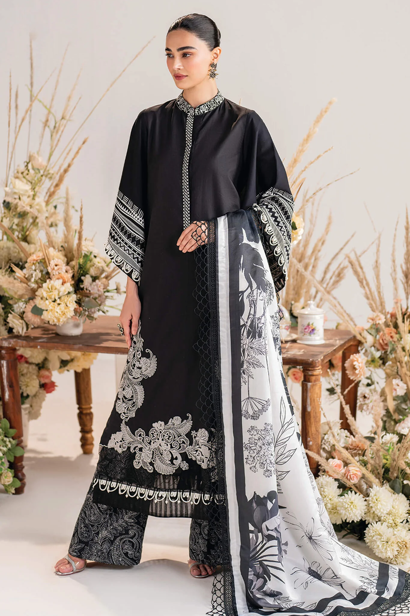 Meraki By Asifa Nabeel Unstitched 3 Piece Winter Vol-01 Suit-MW-05-Velour