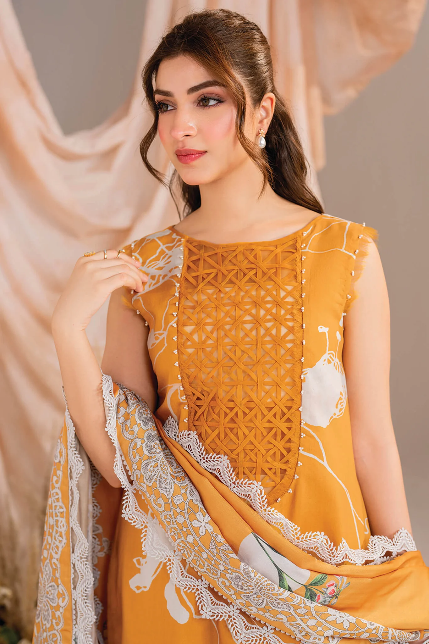 Meraki By Asifa Nabeel Unstitched 3 Piece Winter Vol-01 Suit-MW-08-Solstice - Image 2