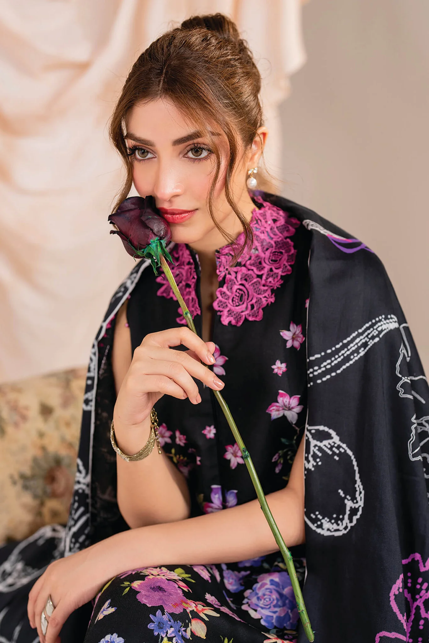 Meraki By Asifa Nabeel Unstitched 3 Piece Winter Vol-01 Suit-MW-10-Nocturne - Image 5