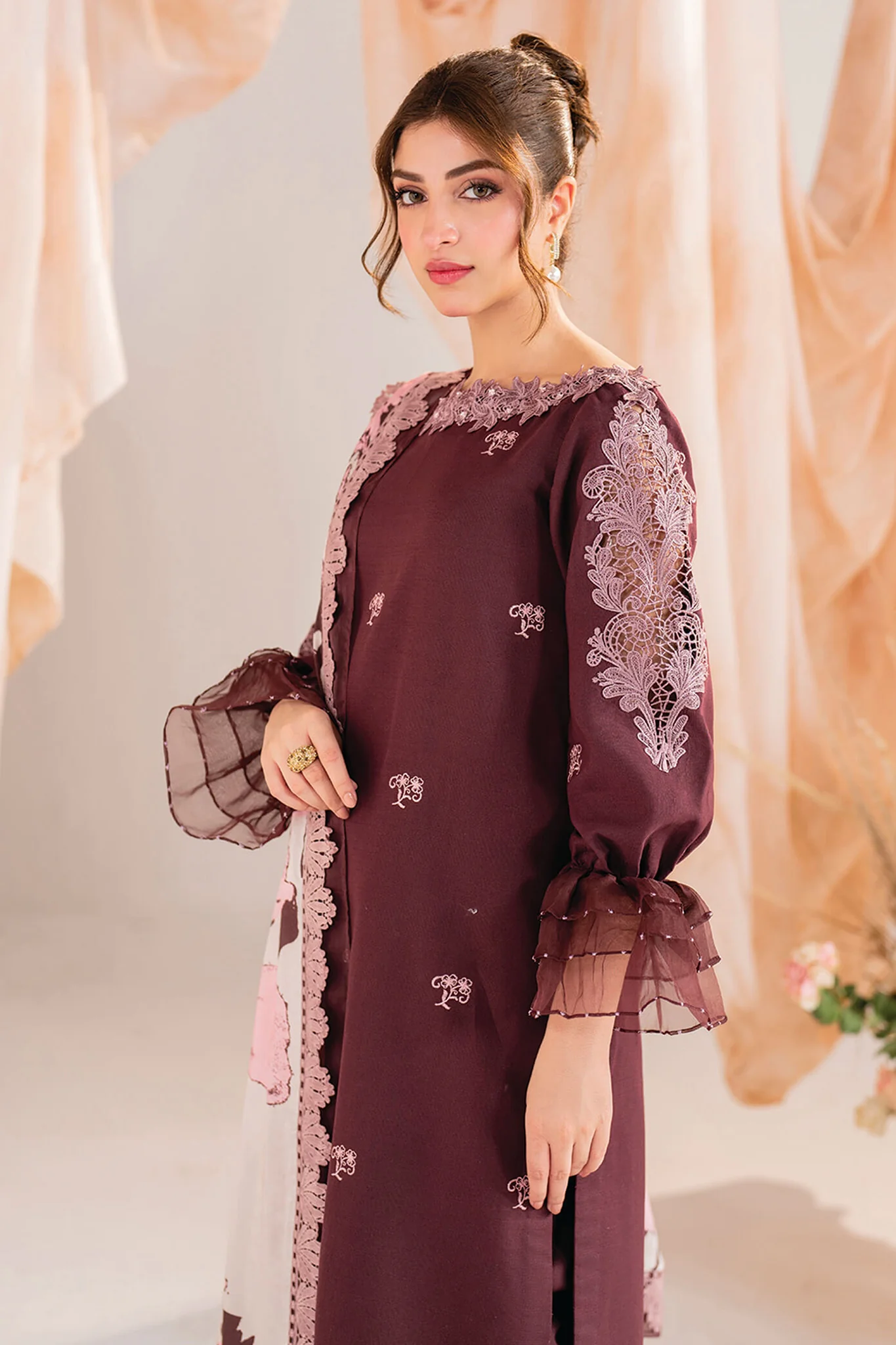 Meraki By Asifa Nabeel Unstitched 3 Piece Winter Vol-01 Suit-MW-12-Elysian - Image 5