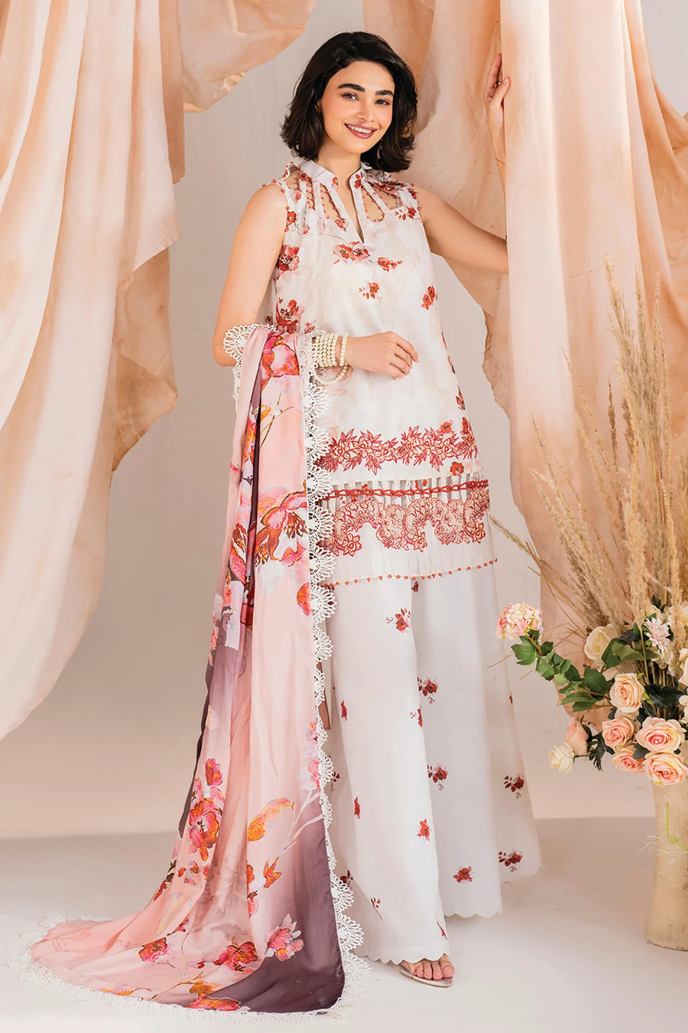 Meraki By Asifa Nabeel Unstitched 3 Piece Winter Vol-01 Suit-MW-15-Embroider - Image 4