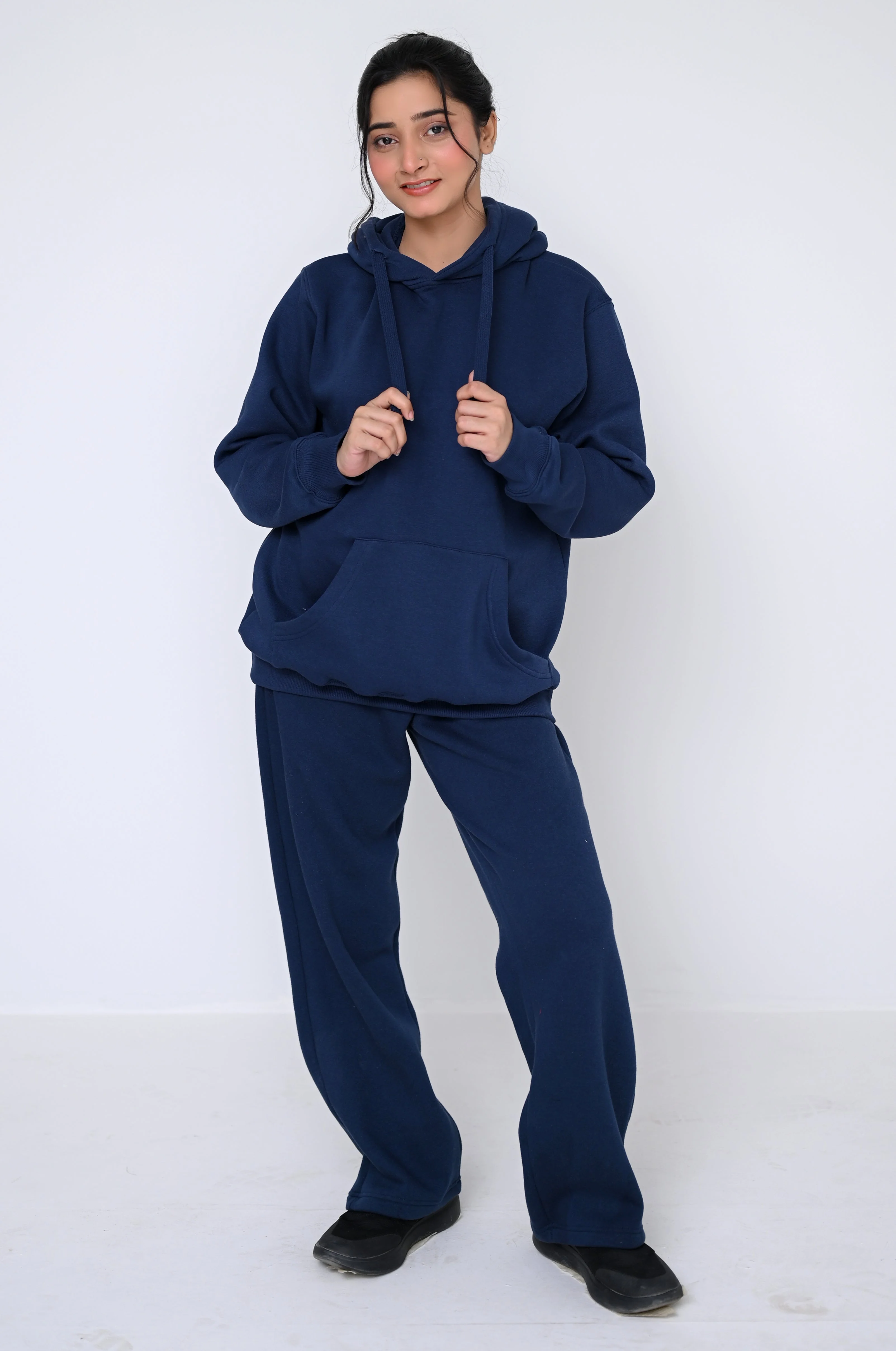 Winter Women Core By Suitsu Stitched Western Suit-Midnight Cozy Set