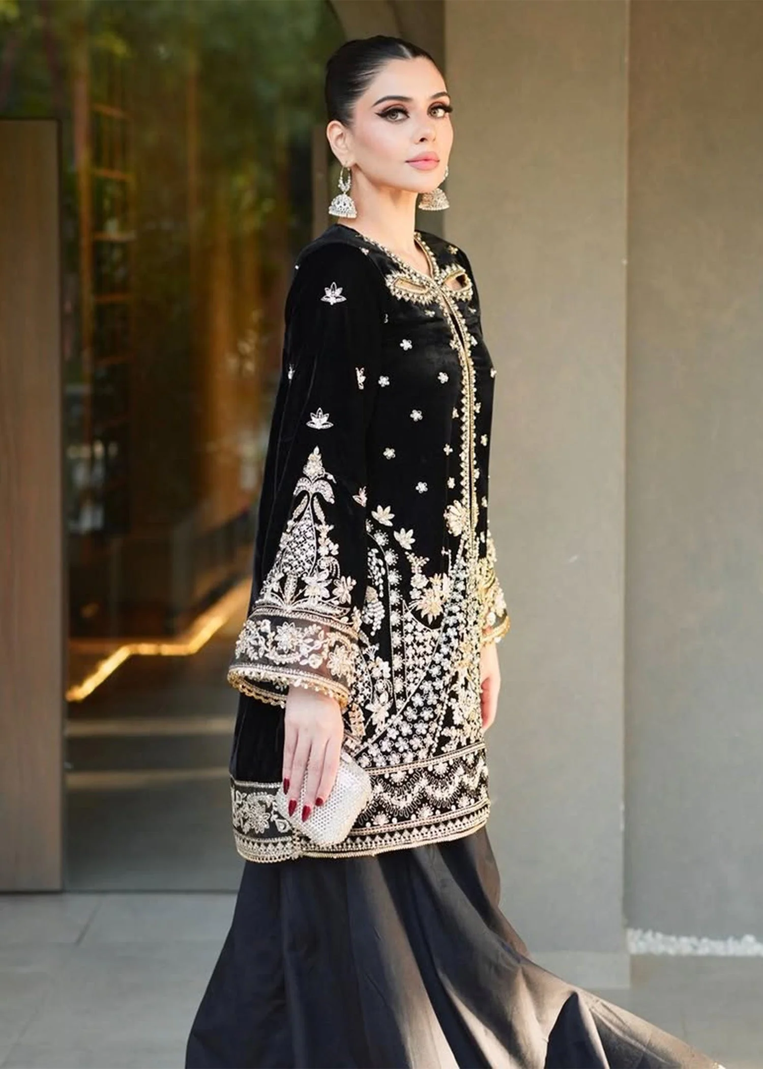 Sardinia Unstitched 3 Piece Formals Collection-Midnight Lush 1 - Rida Khawar - Image 5