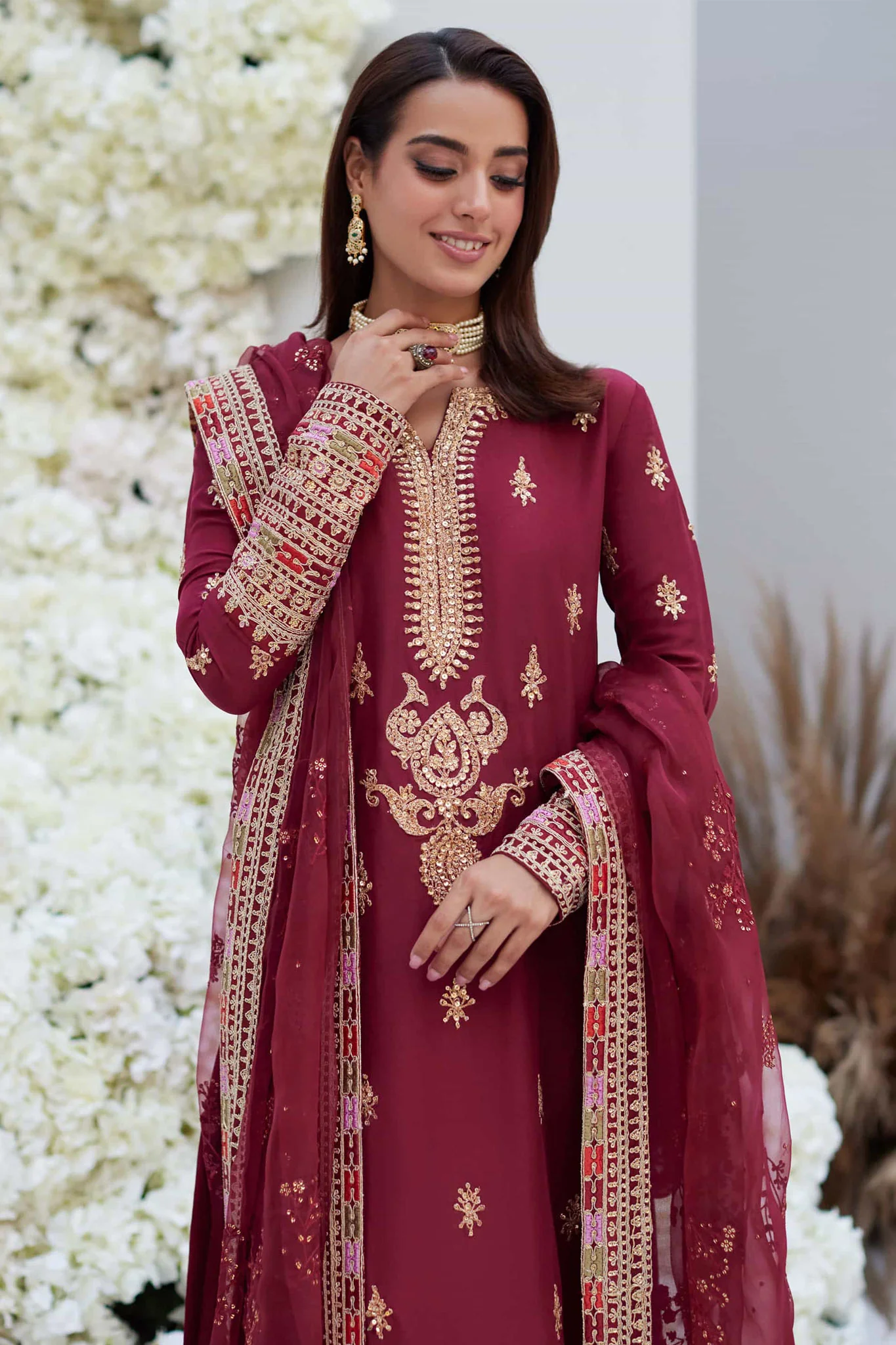 Mina Hasan Unstitched 3 Piece Luxury Formals Vol-01 Suit-08-Maya - Image 2