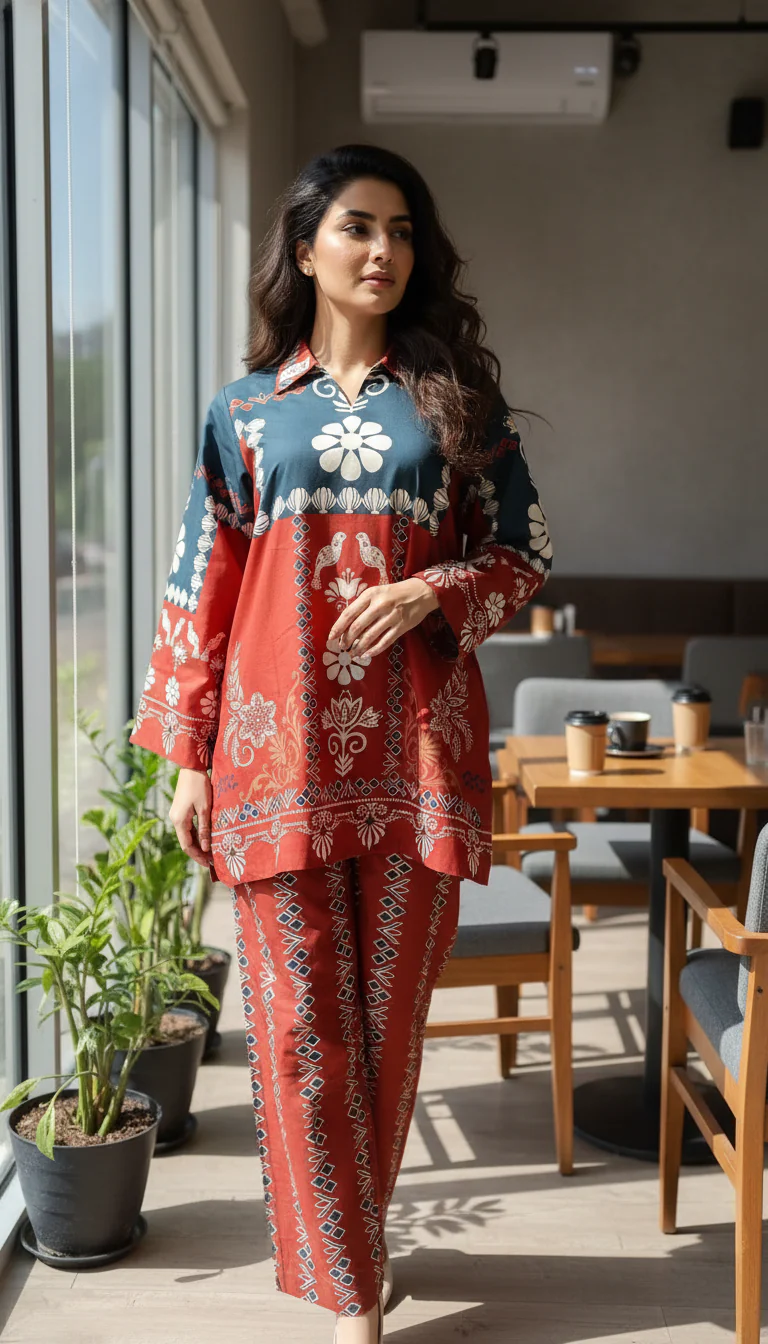 Miraal By Nairah Stitched 2 Piece Premium Blended Cambric Suit-Florence - Image 4