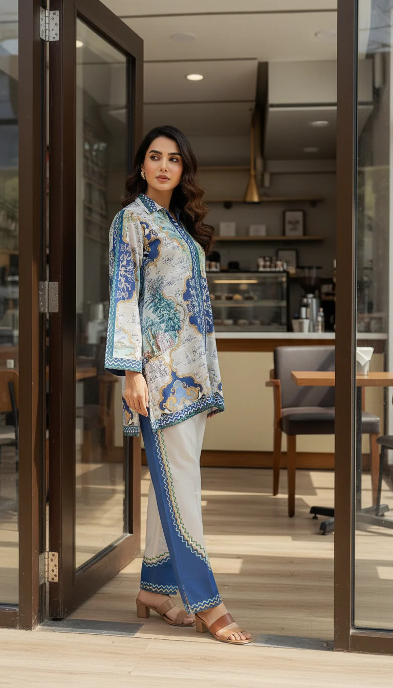 Miraal By Nairah Stitched 2 Piece Premium Blended Cambric Suit-Zagreb - Image 6