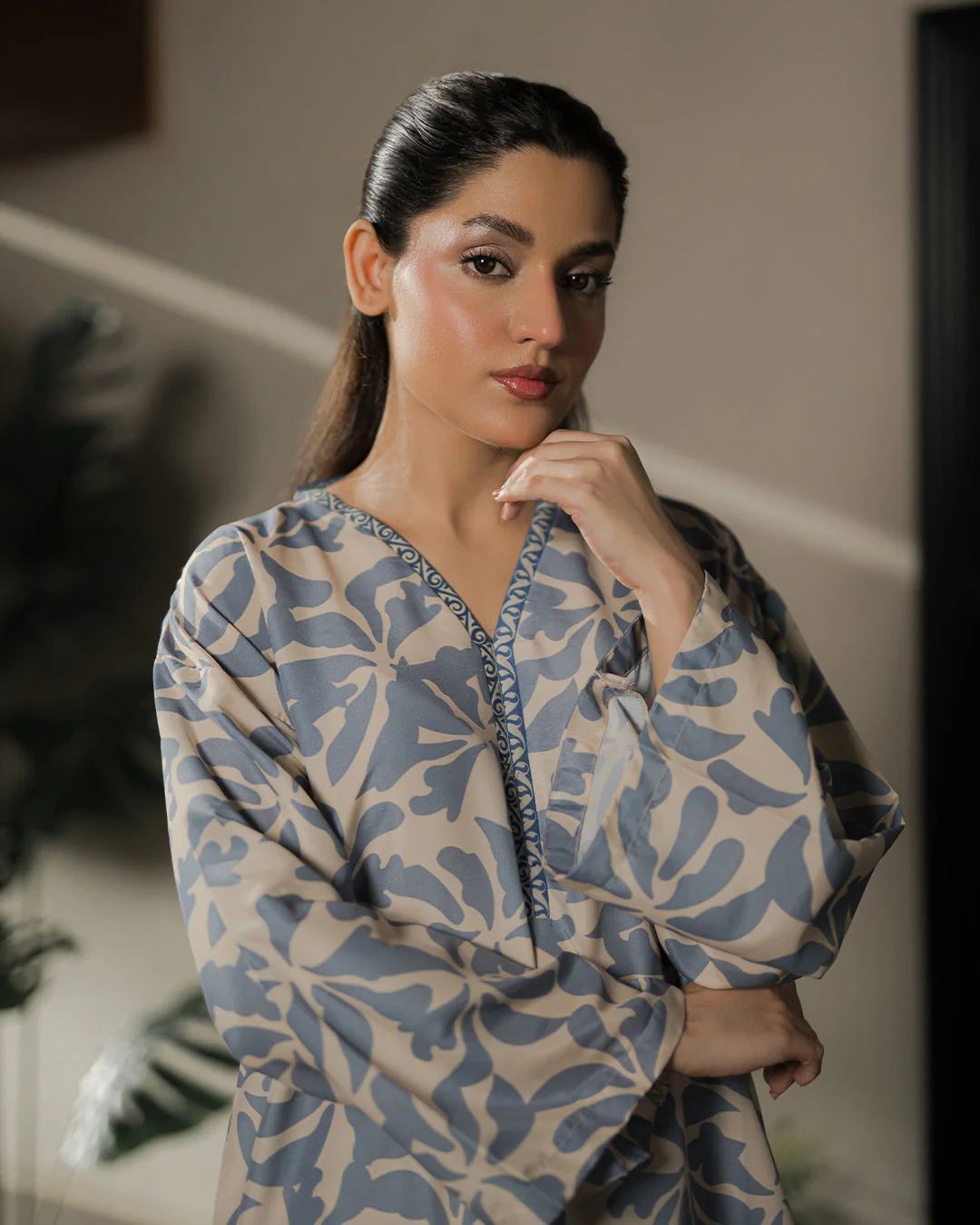 Everywear by Qariney Stitched 2 Piece Suit-Misty Petal Set - Image 3