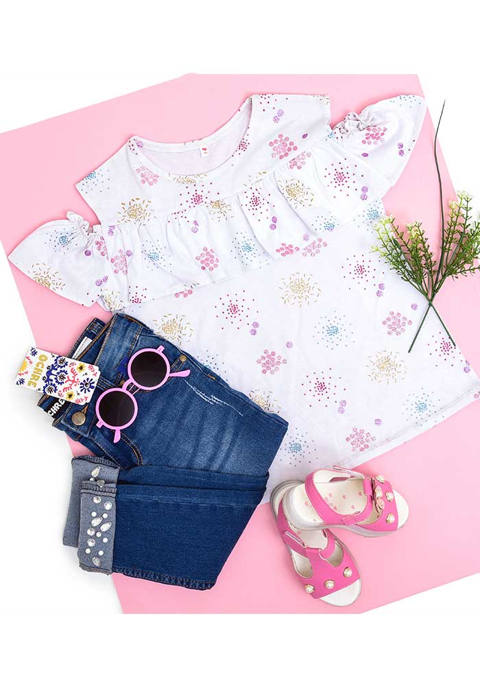 Ochre Clothing Mix Printed Top Only - Image 2
