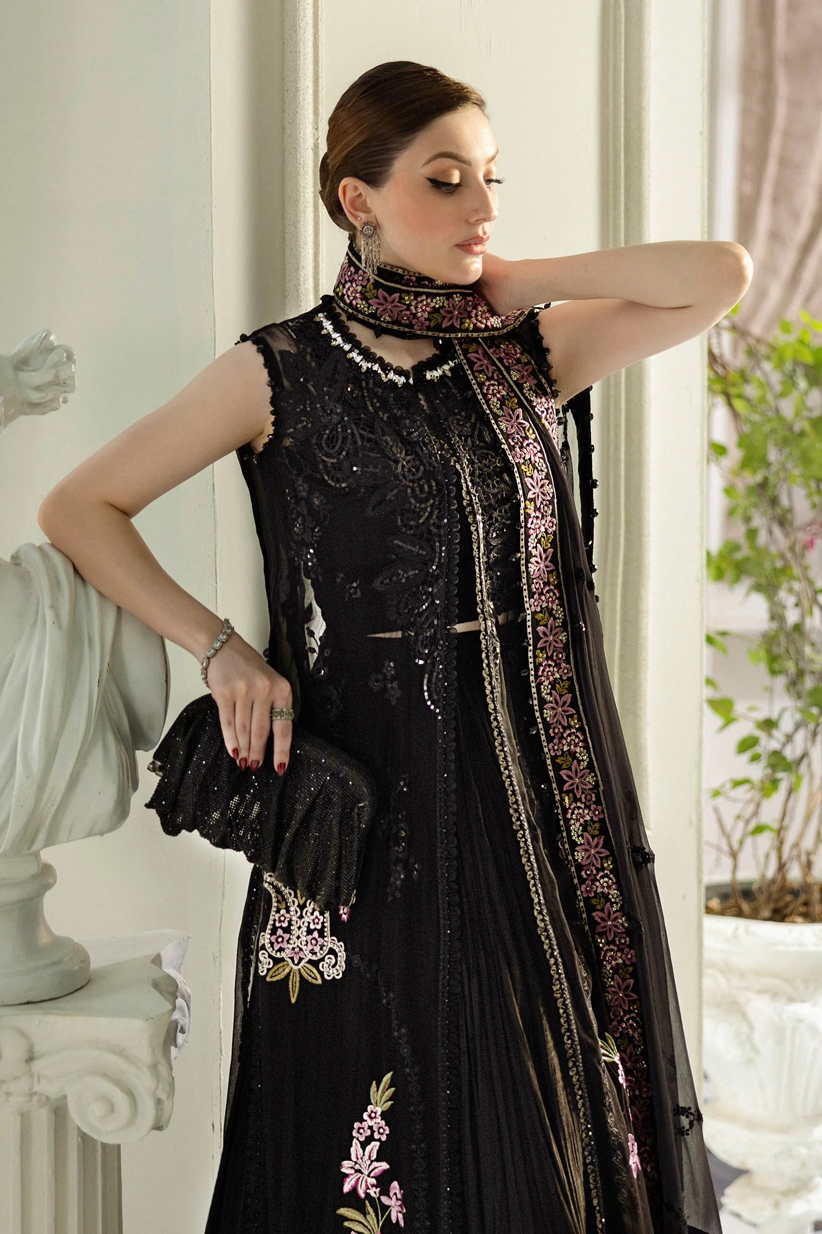 Maria B Unstitched 3 Piece Luxury Chiffon Suit-MPC-25-104 - Image 6