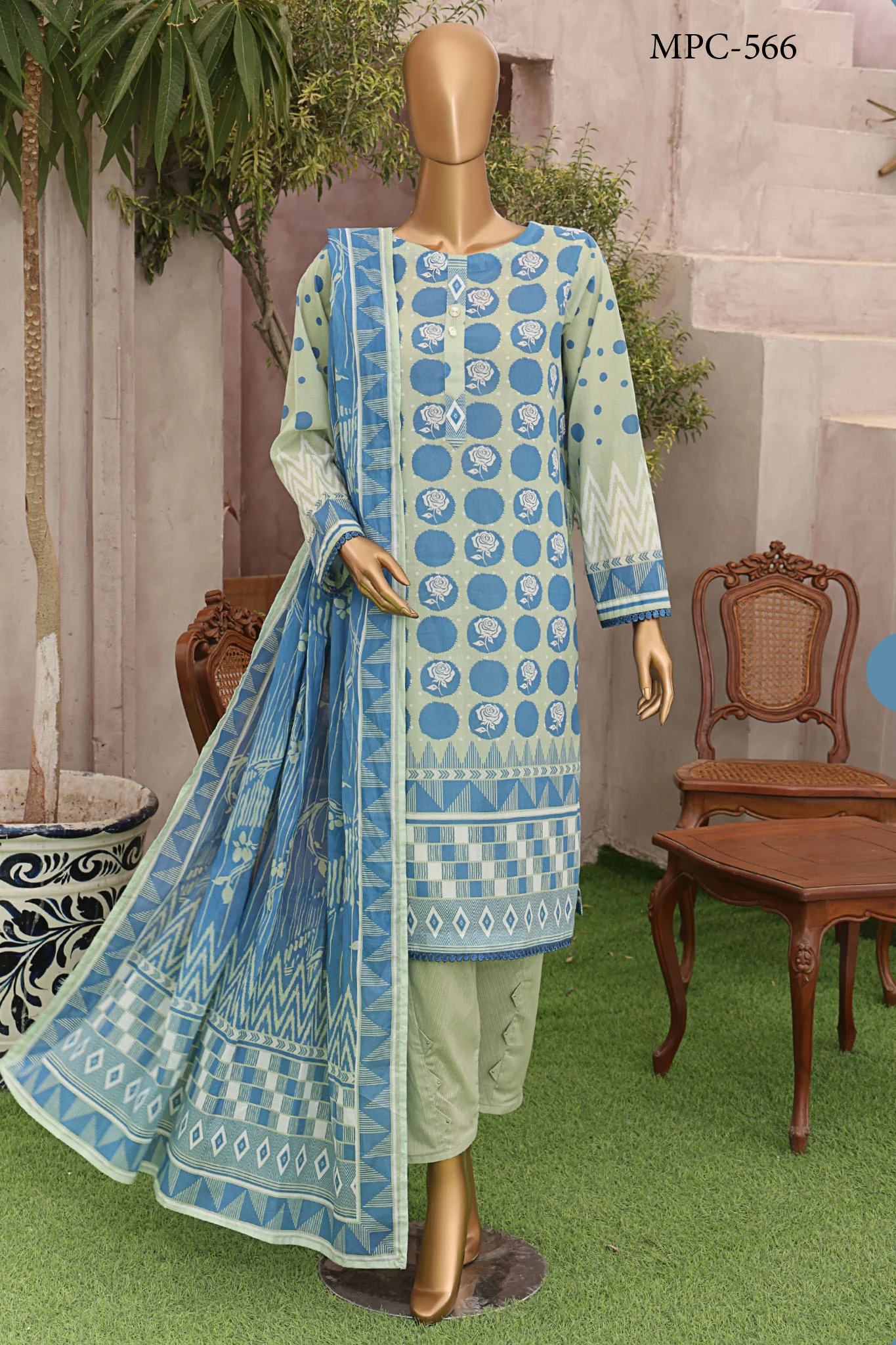 Magic By HZ Unstitched 3 Piece Airjet Digital Printed Lawn Suit-MPC-566