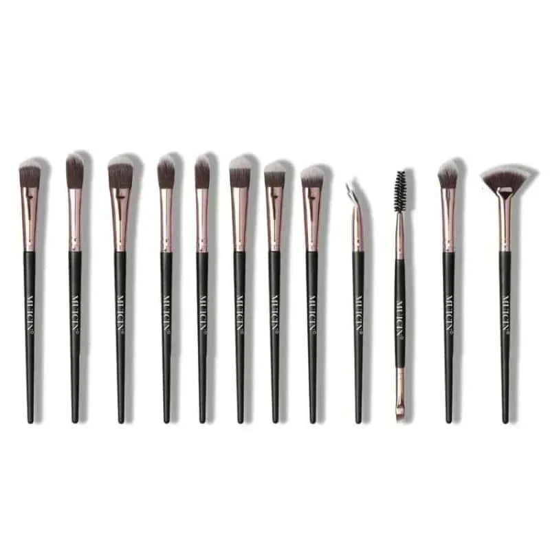 Muicin-Vegan Eyebrow Brush Set With Pouch - 12 Pieces - Image 7