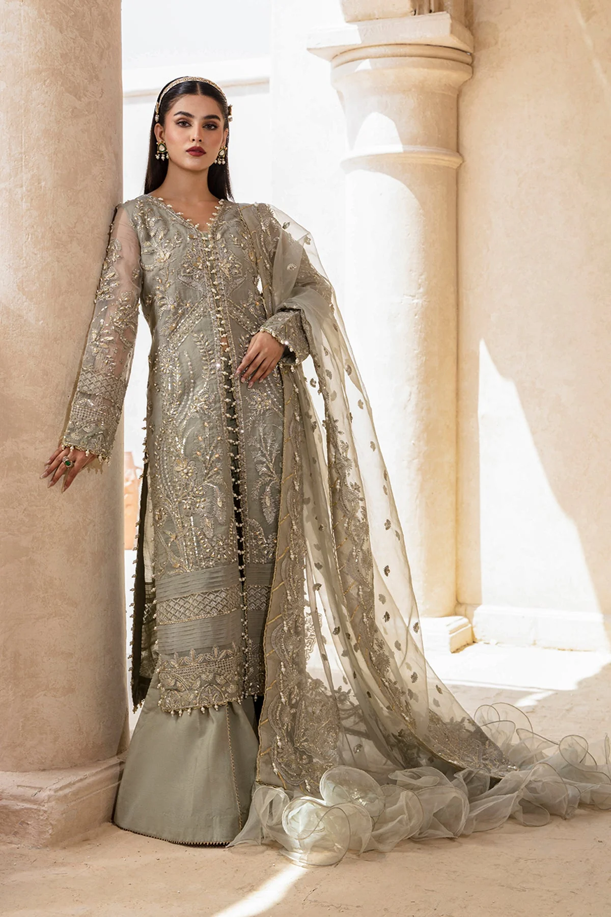 Zarposh Unstitched 3 Piece Formals Collection-MUSHK - Image 6