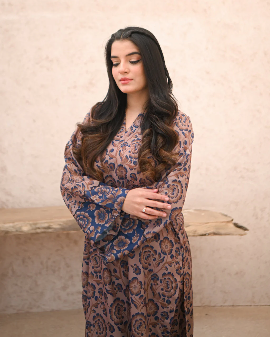 Zauk Stitched 2 Piece Print Edit Collection-Mushroom