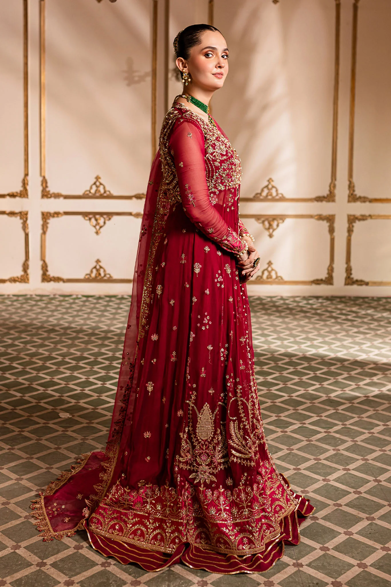 Naira By Roheenaz Unstitched 3 Piece Luxury Chiffon Suit-RNZ-01-Dua - Image 2