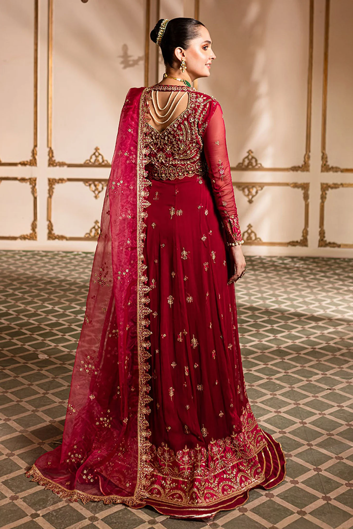 Naira By Roheenaz Unstitched 3 Piece Luxury Chiffon Suit-RNZ-01-Dua - Image 3