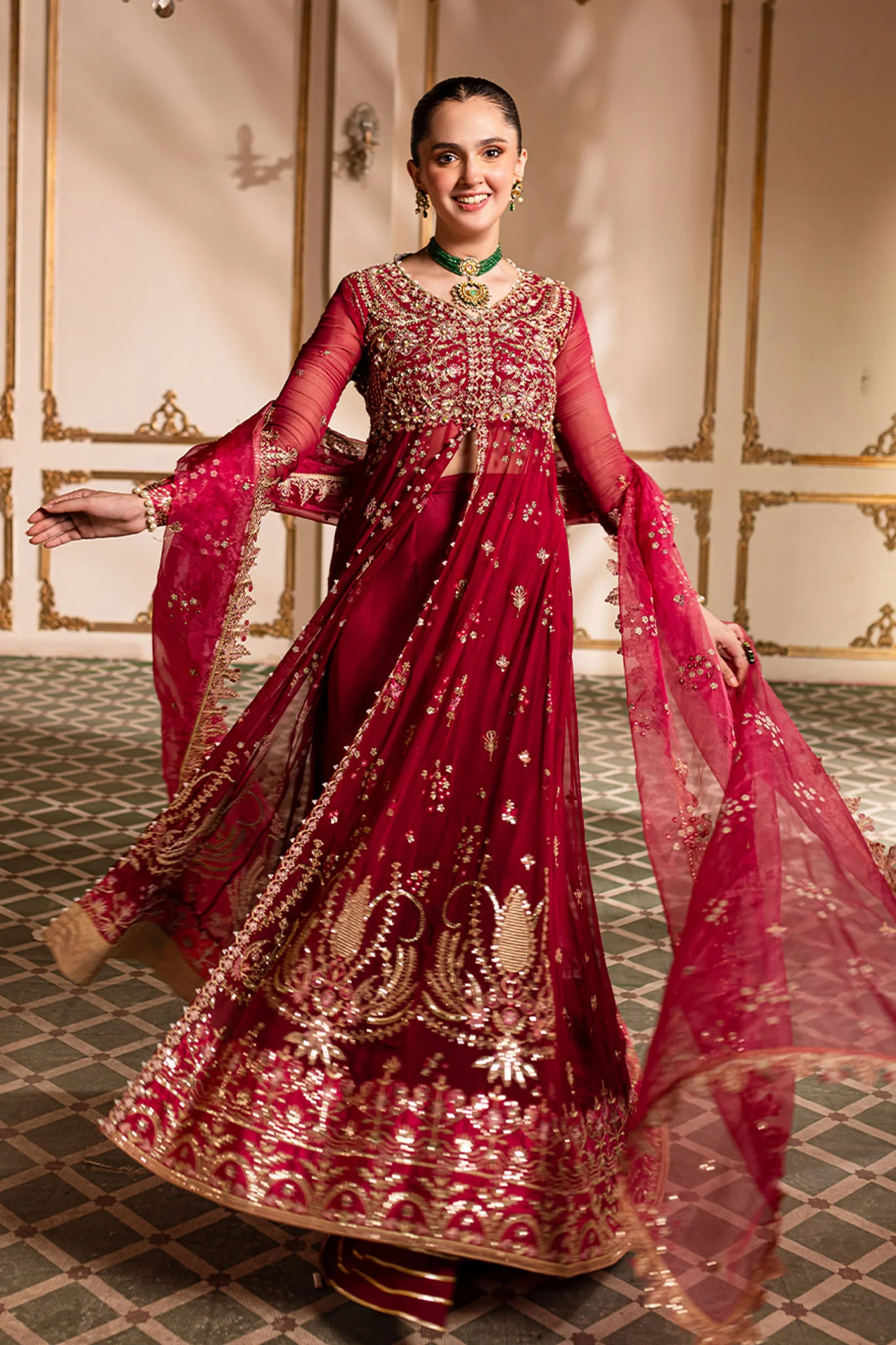 Naira By Roheenaz Unstitched 3 Piece Luxury Chiffon Suit-RNZ-01-Dua - Image 4