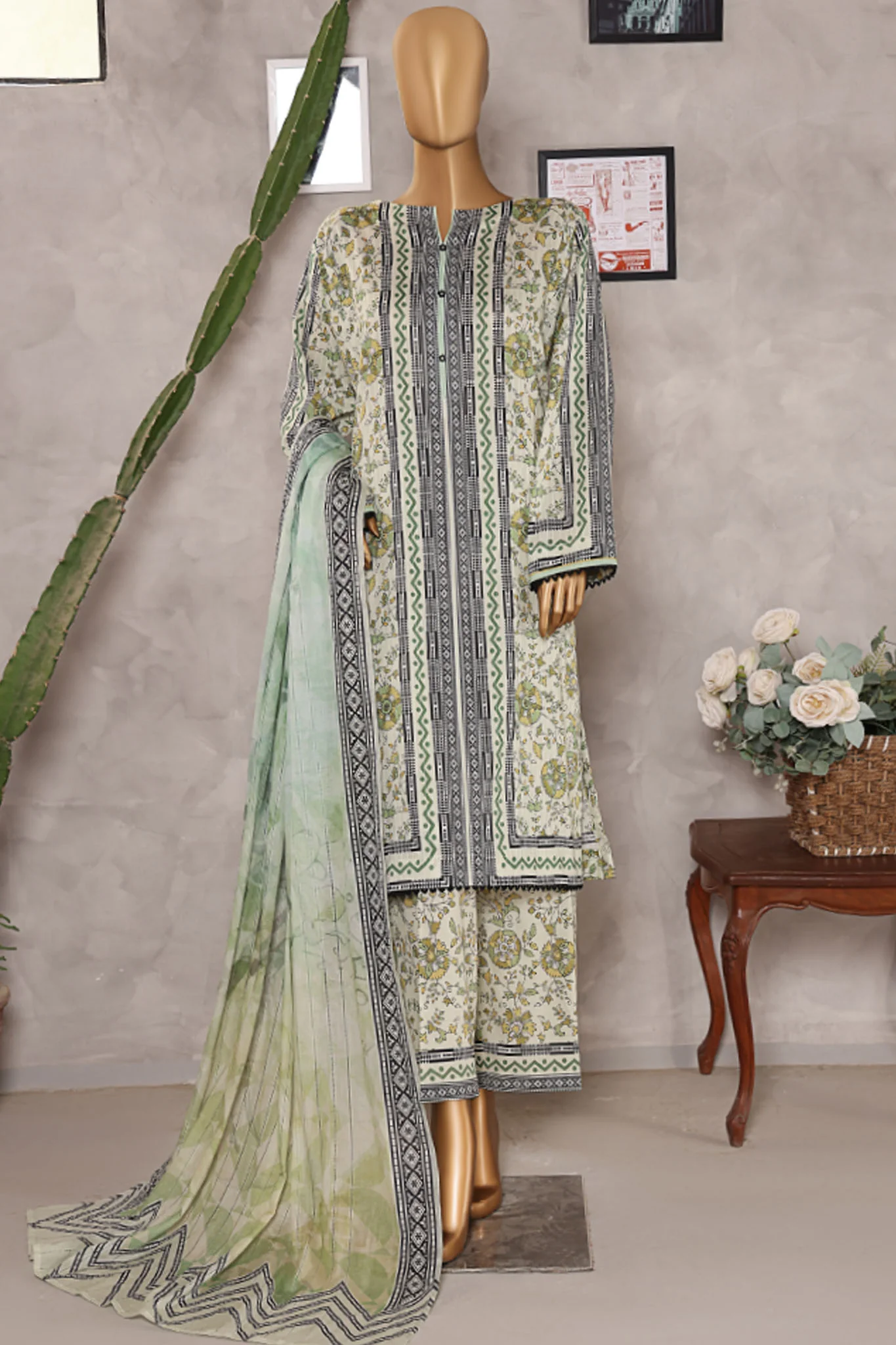 Nayab By HZ Unstitched 3 Piece Digital Printed Doriya Lawn Vol-02 Suit-NPD-05