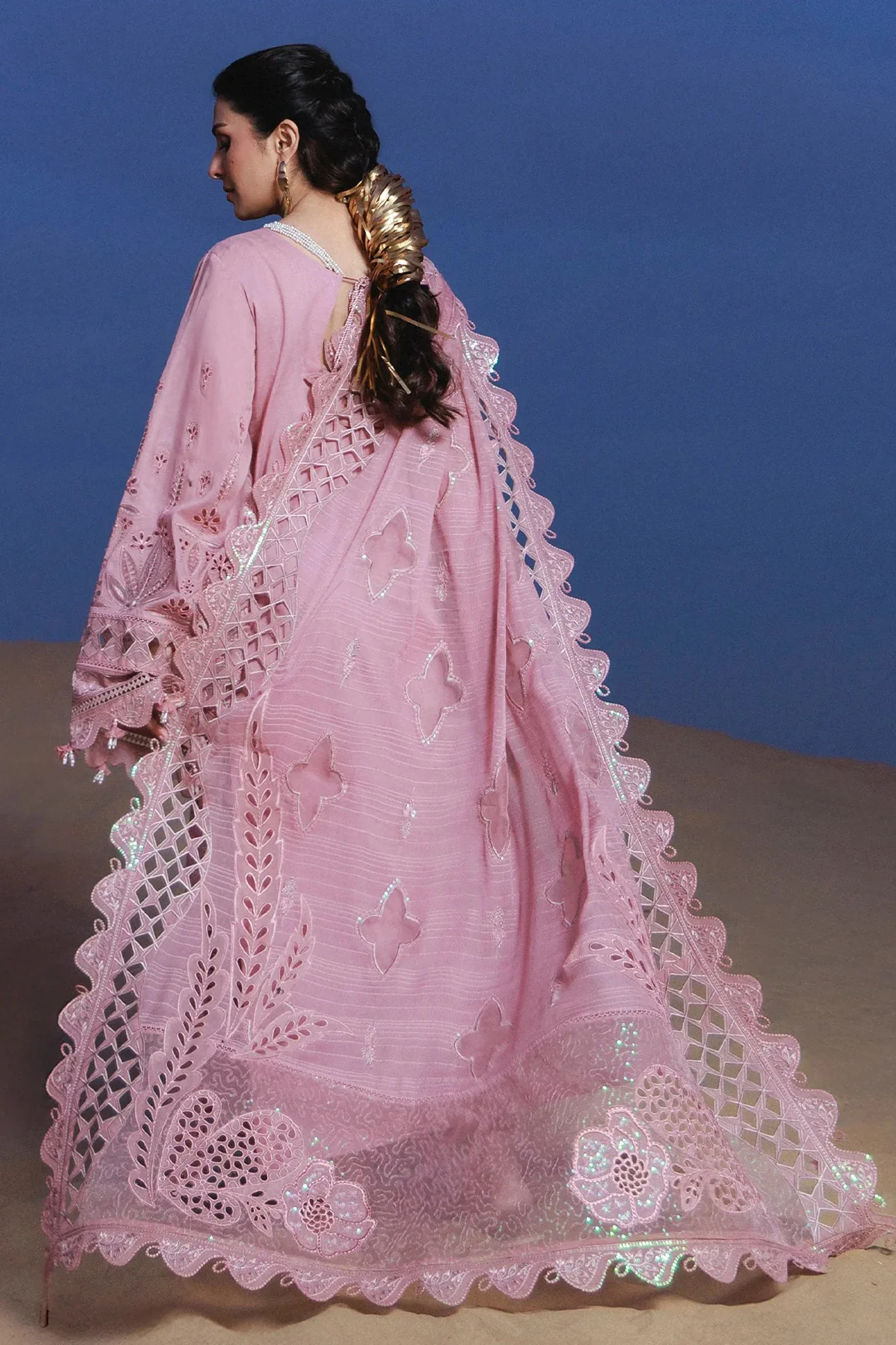 Aman By Nureh Unstitched 3 Piece Luxury Lawn Suit-NE-232 - Image 3
