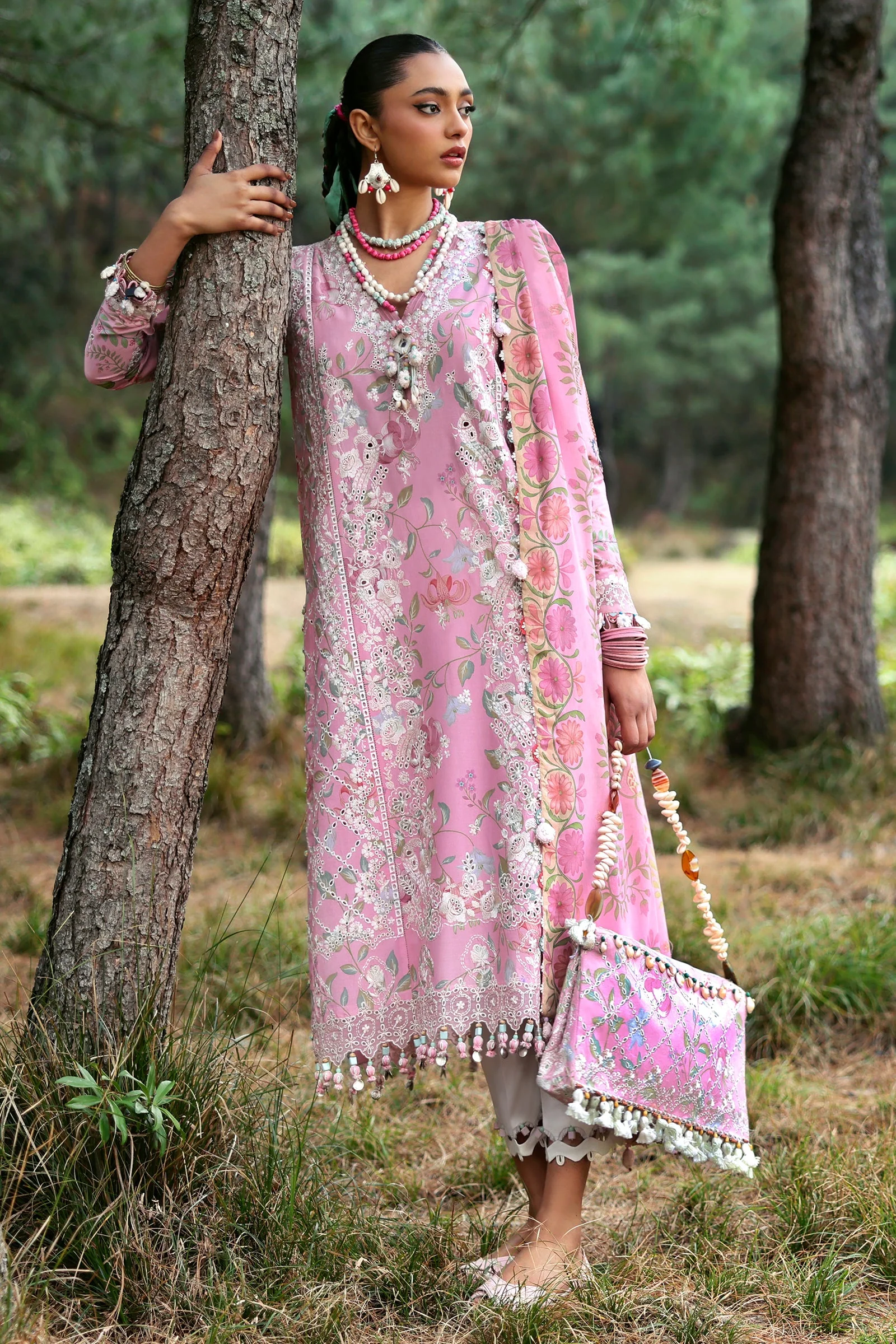 Neelum by Zaha Unstitched 3 Piece Lawn Suit-ZL25-01 A-Zayana - Image 2