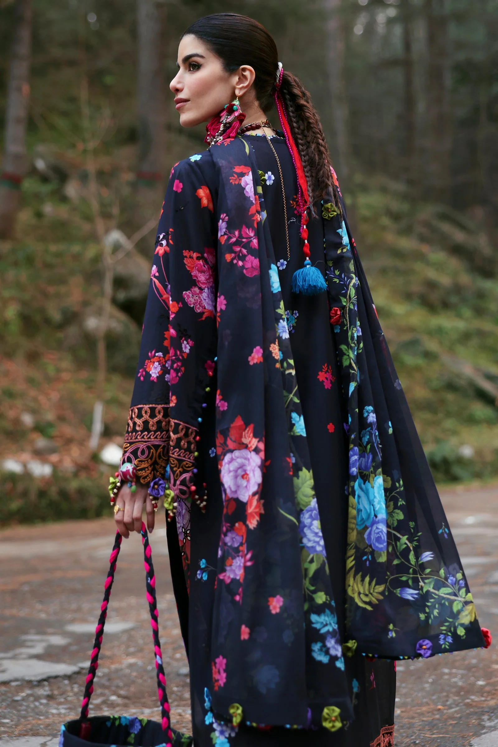 Neelum by Zaha Unstitched 3 Piece Lawn Suit-ZL25-07 A-Alya - Image 4