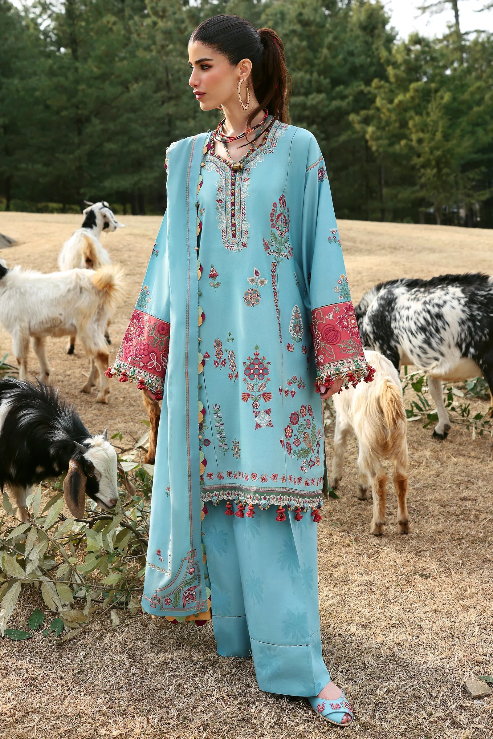 Neelum by Zaha Unstitched 3 Piece Lawn Suit-ZL25-14 A-Rhea