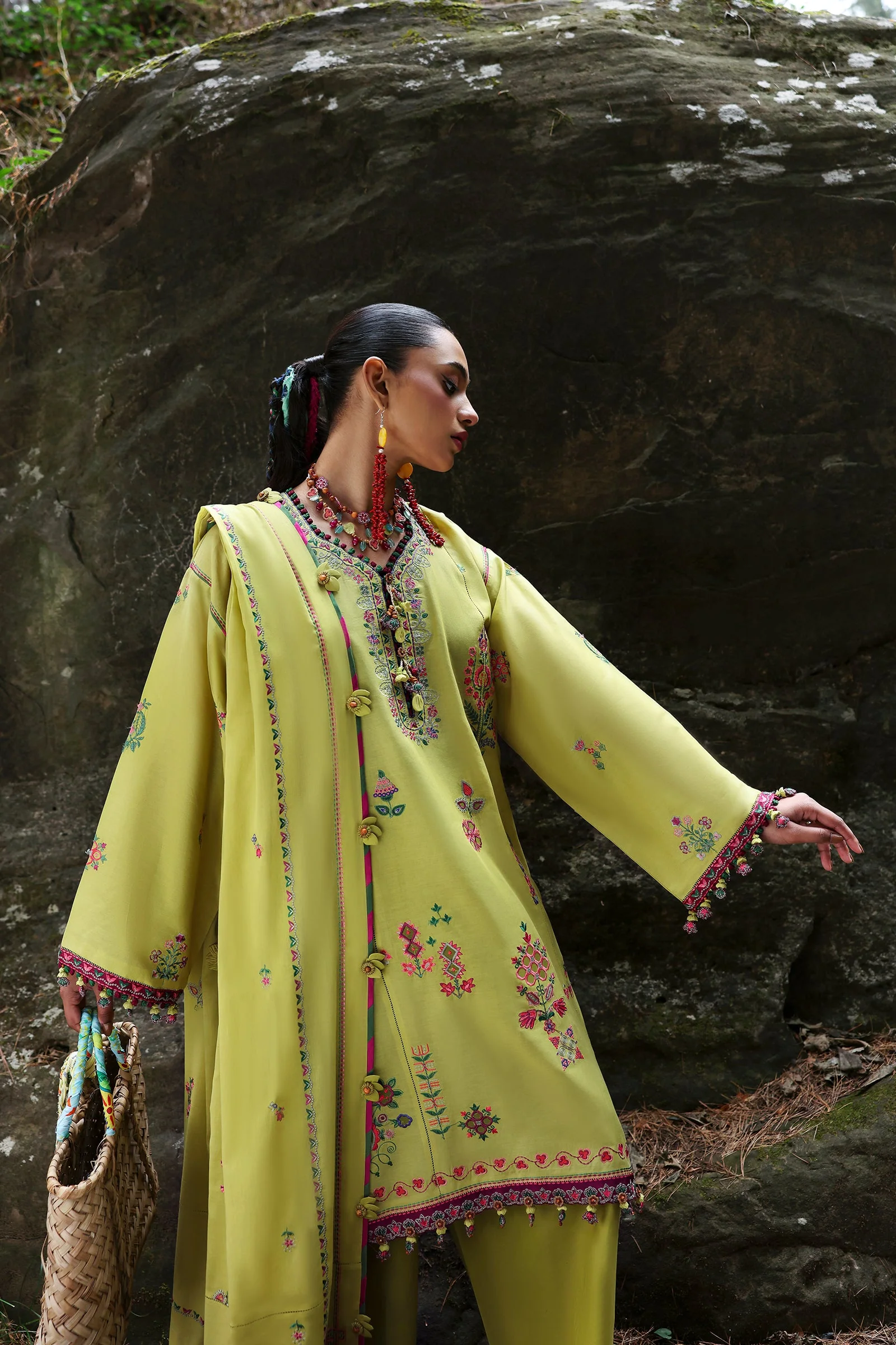 Neelum by Zaha Unstitched 3 Piece Lawn Suit-ZL25-14 B-Rhea - Image 3