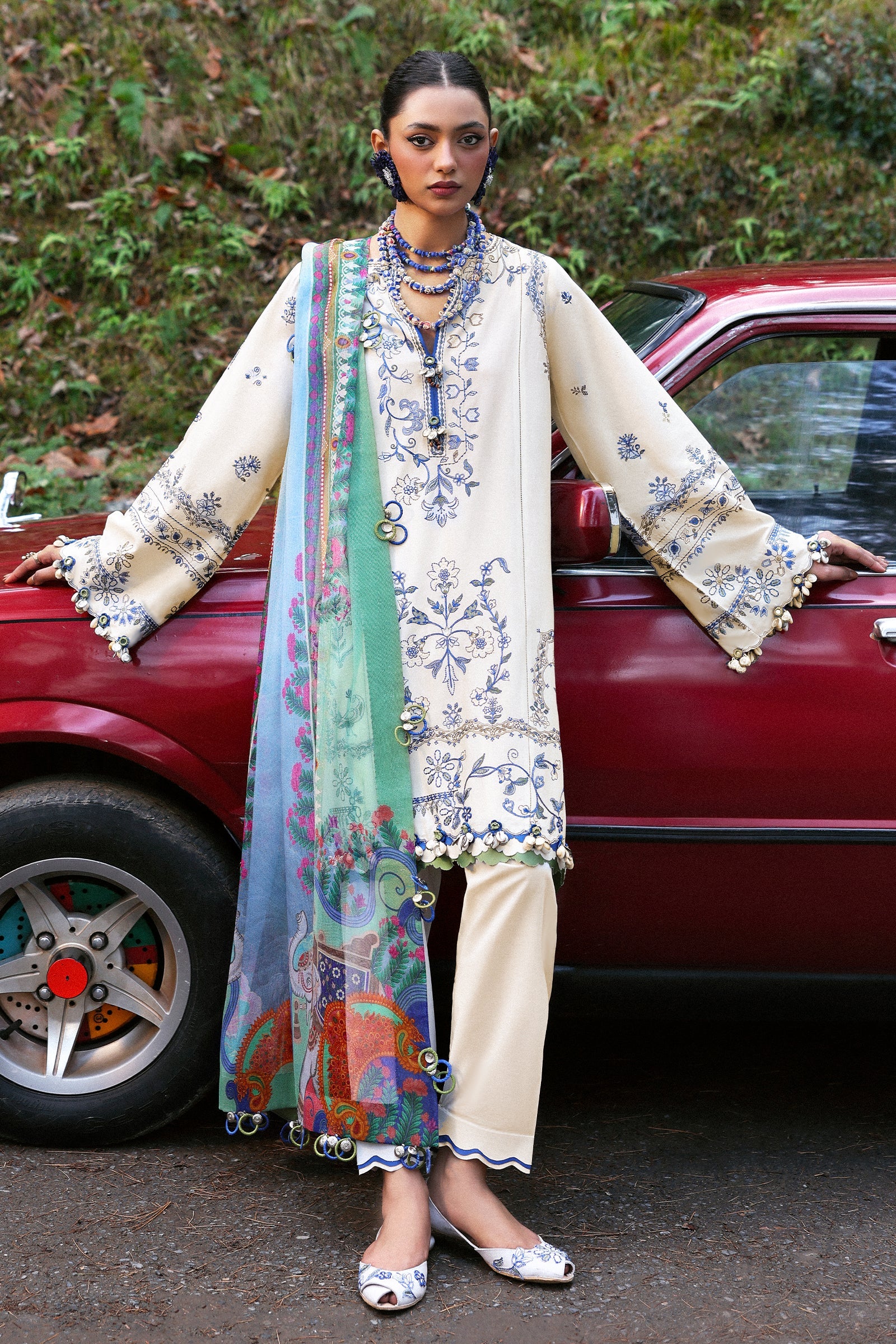 Neelum by Zaha Unstitched 3 Piece Lawn Suit-ZL25-15 A-Maya