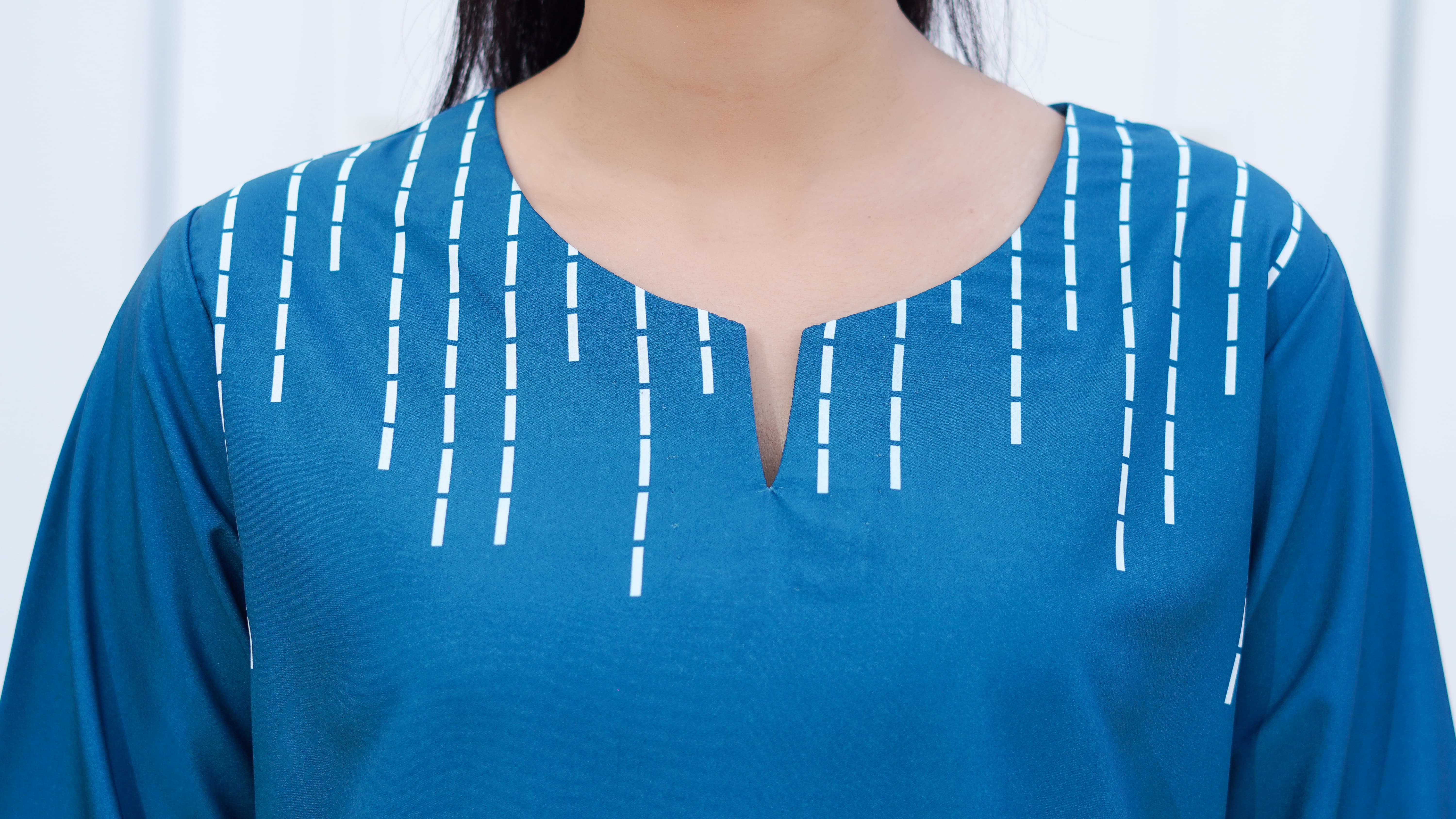 Premier Essence By Neesh Stitched Co Ords Summer Suit-Seastitch - 2 Piece - Image 7