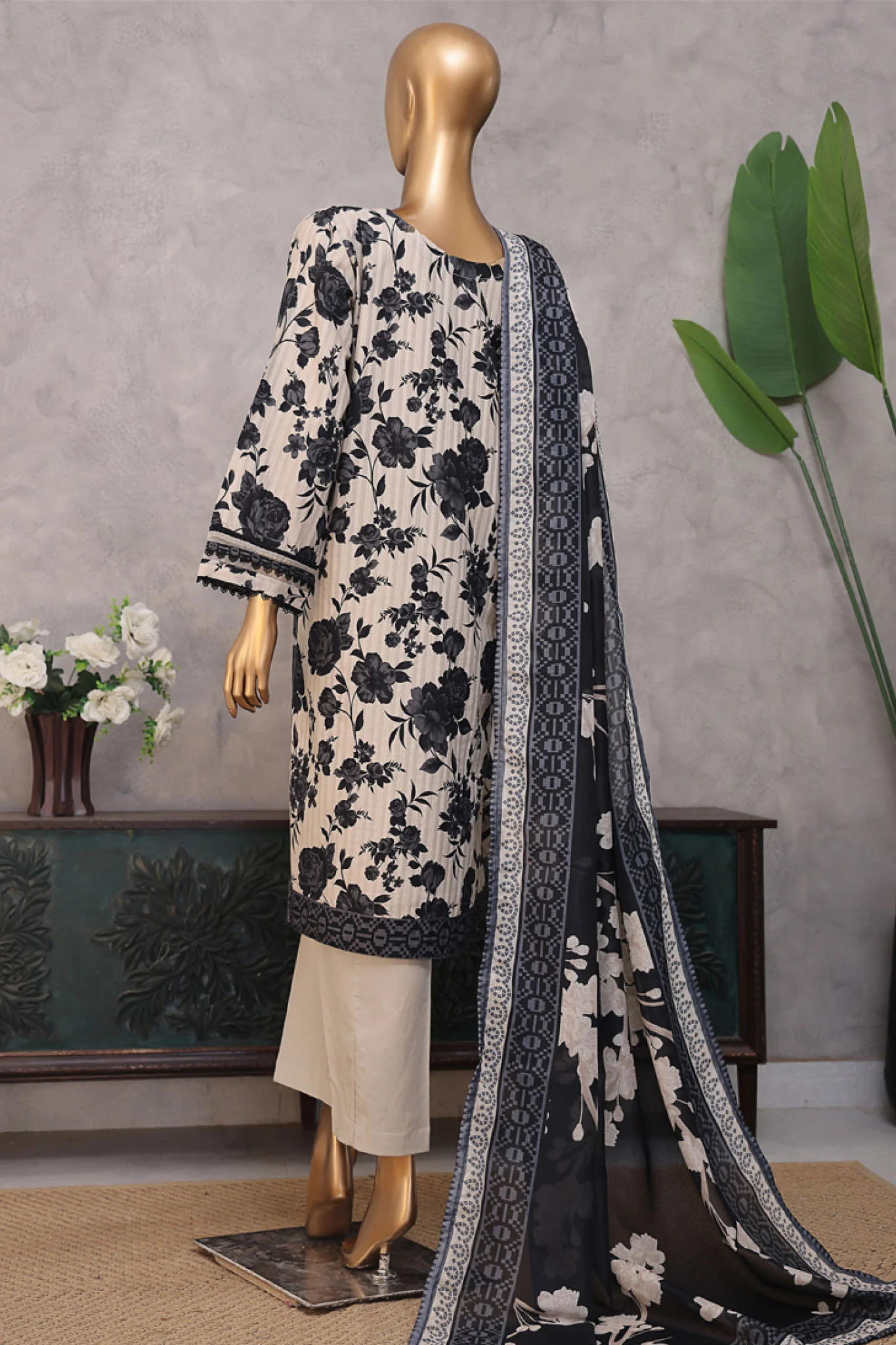 Nennokari By HZ Stitched 3 Piece Festive Hues Suit-PNE-108 - Image 3