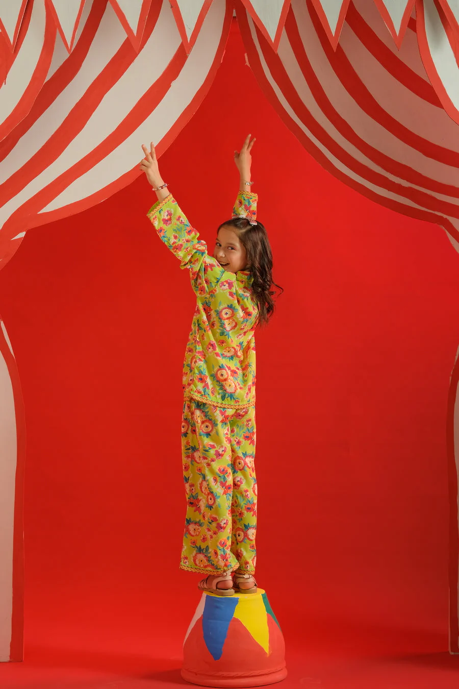 Sprinkles Stitched 2 Piece Summer Co Ord Sets Kids Suit-Neon Fest - Co-ord Set - Image 14