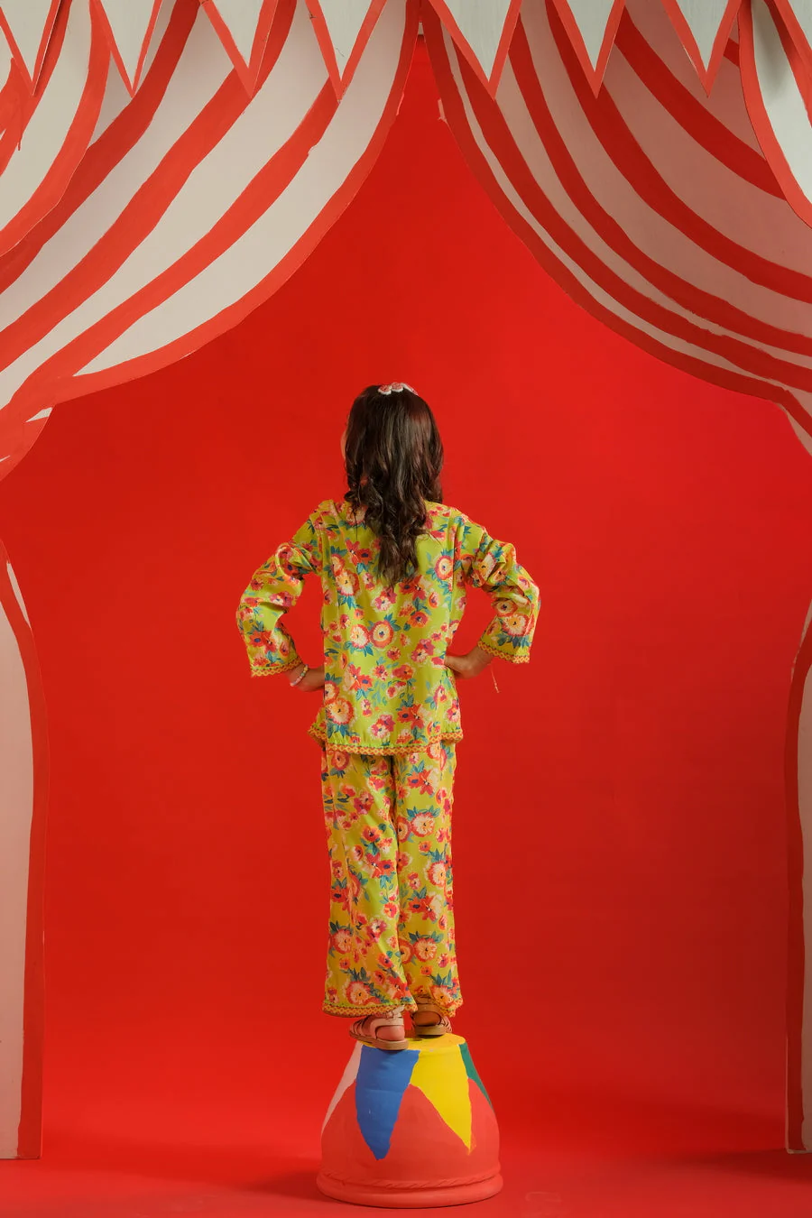 Sprinkles Stitched 2 Piece Summer Co Ord Sets Kids Suit-Neon Fest - Co-ord Set - Image 2