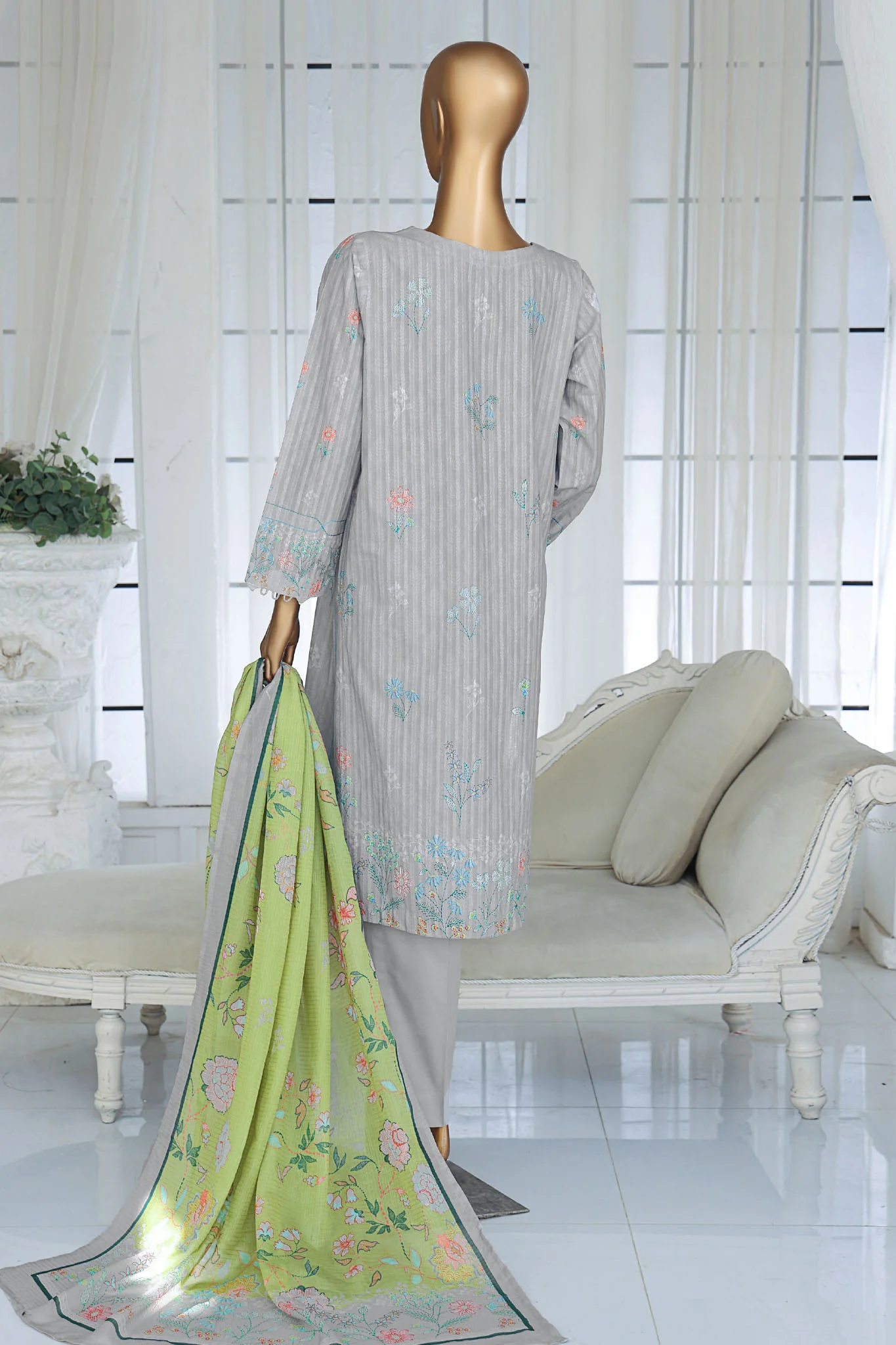 Ninokara By HZ Unstitched 3 Piece Printed Lawn Collection-NP-1175 - Image 3