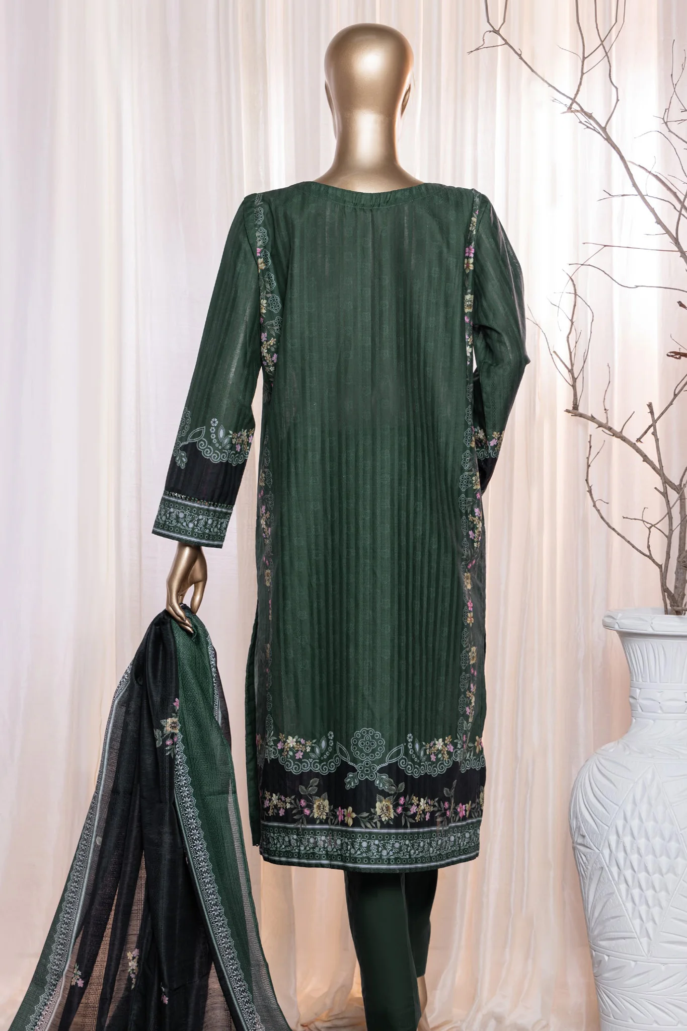 Ninokara Prints By HZ Unstitched 3 Piece Digital Printed Lawn Suit-NP-201 - Image 3