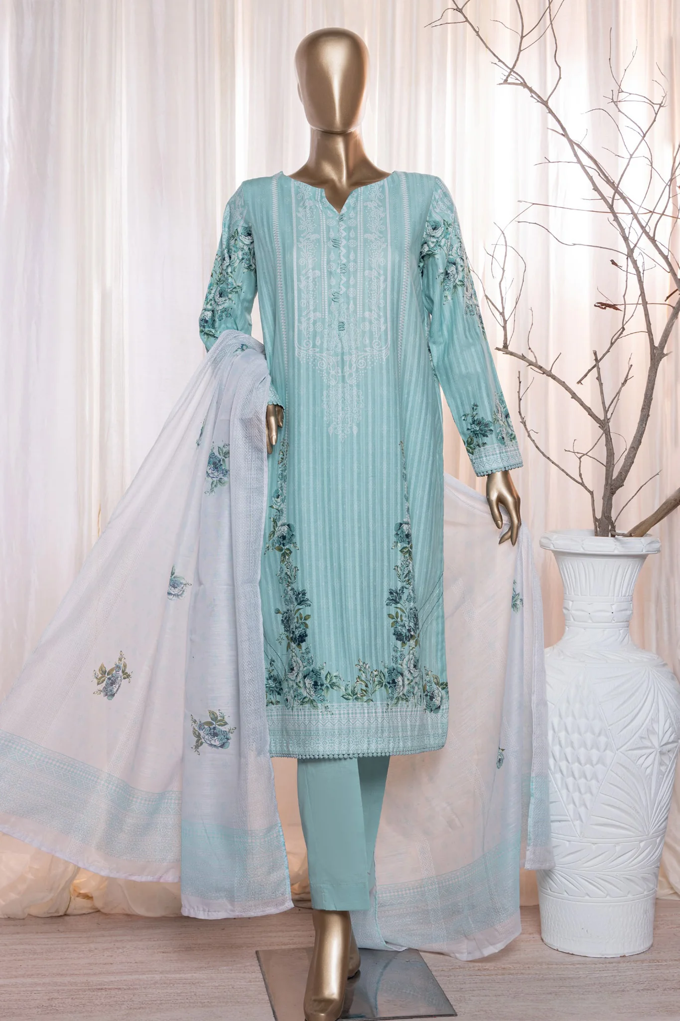 Ninokara Prints By HZ Unstitched 3 Piece Digital Printed Lawn Suit-NP-207