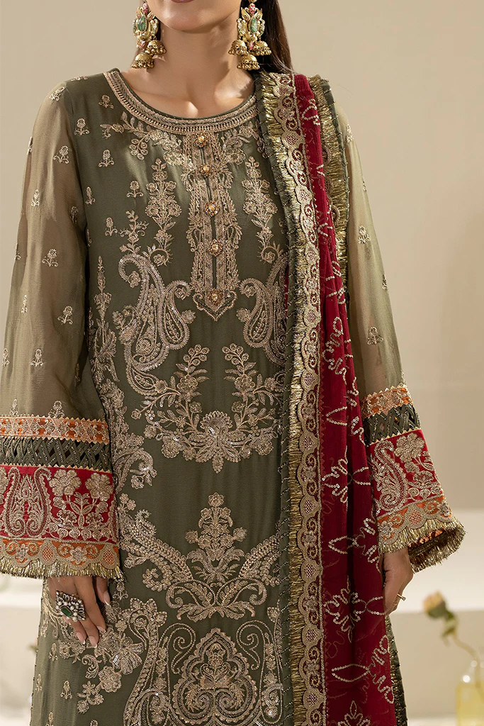 Nisha By Imrozia Unstitched 3 Piece Luxury Chiffon Eid Edit Collection-M-81-Aleha - Image 3