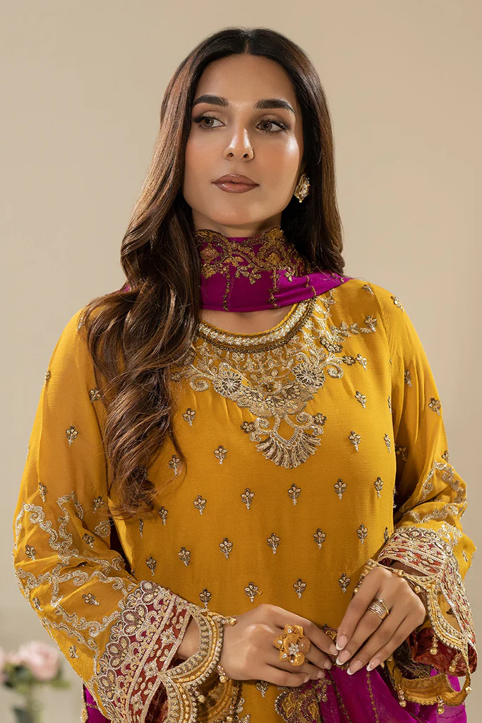 Nisha By Imrozia Unstitched 3 Piece Luxury Chiffon Eid Edit Collection-M-86-Zohal - Image 2