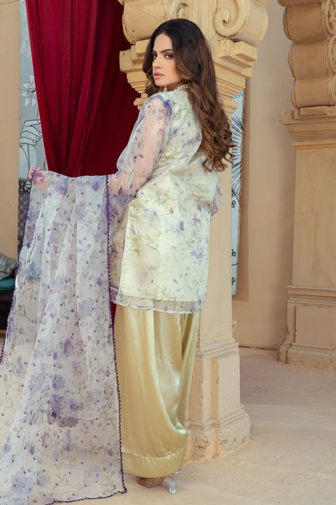 Mera Farshi Jora By Noorma Kaamal Stitched 3 Piece Exc Eid Vol-02 Suit-NK-FS-12 - Image 3