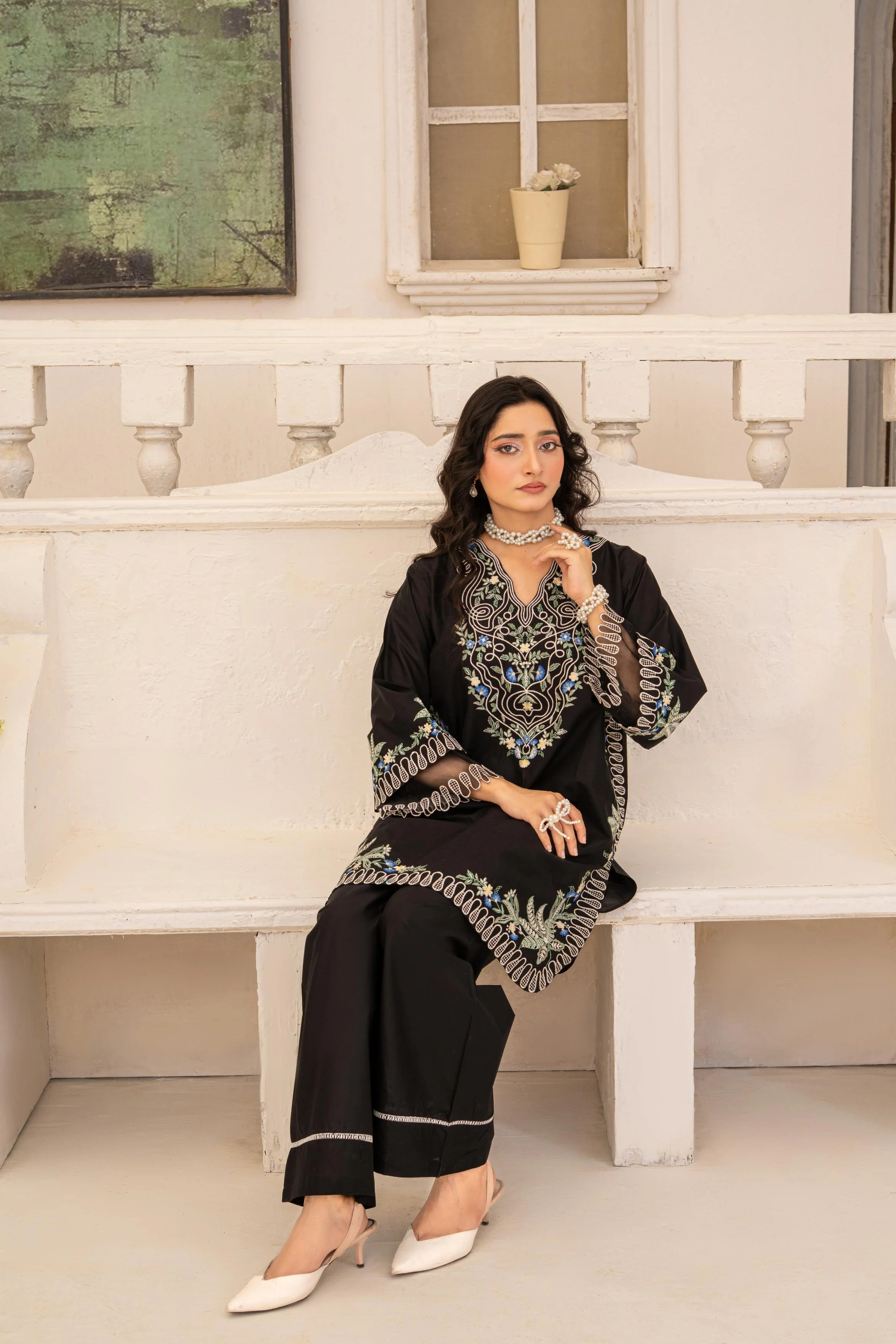 Sada Bahar By Abeera Stitched 2 Piece Emb Premium Cotton Suit-SB-05 - Image 5