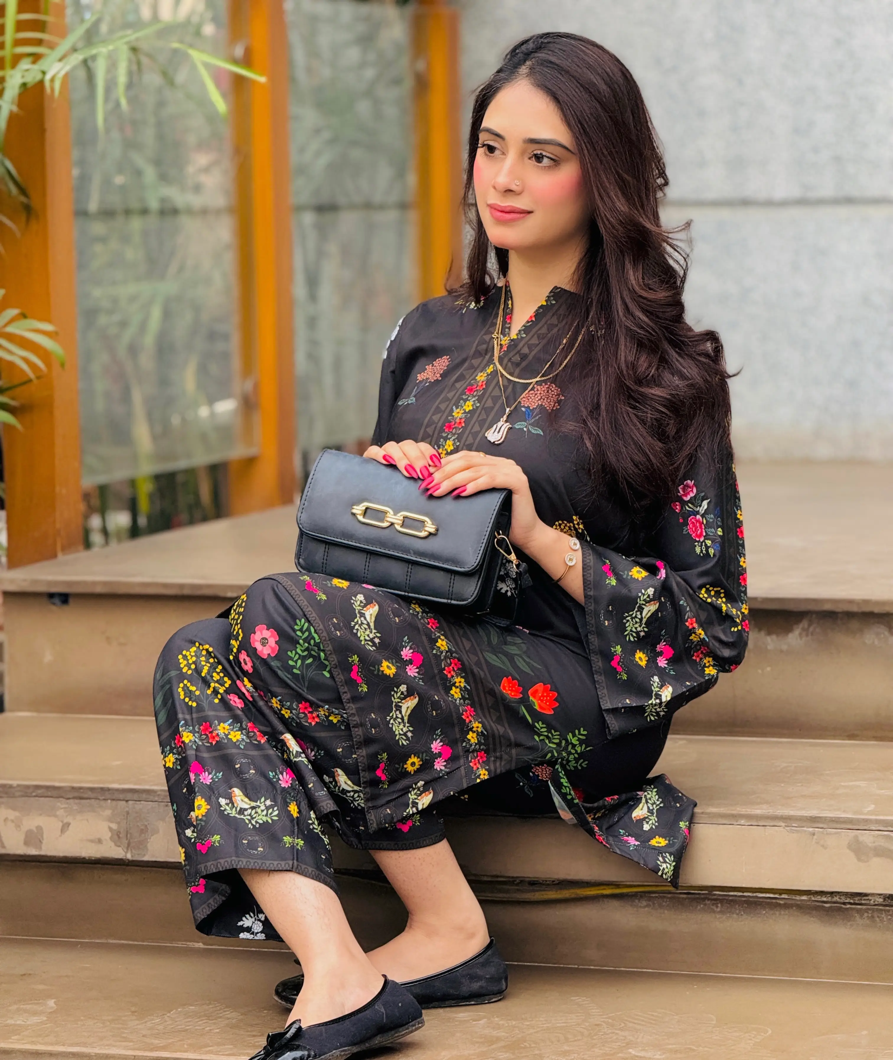 Zara Yamin Stitched 2 Piece Summer Collection-NoirÃƒÂ© Co-Ord Set 2PCs - Image 13