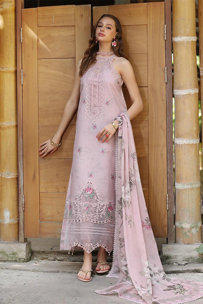 Noor By Saadia Asad Unstitched 3 Piece Eid Luxe Printedkari Collection-02-B - Image 3
