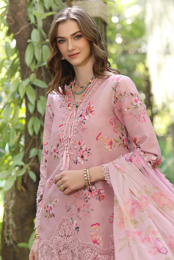 Noor By Saadia Asad Unstitched 3 Piece Eid Luxe Printedkari Collection-08-A - Image 2