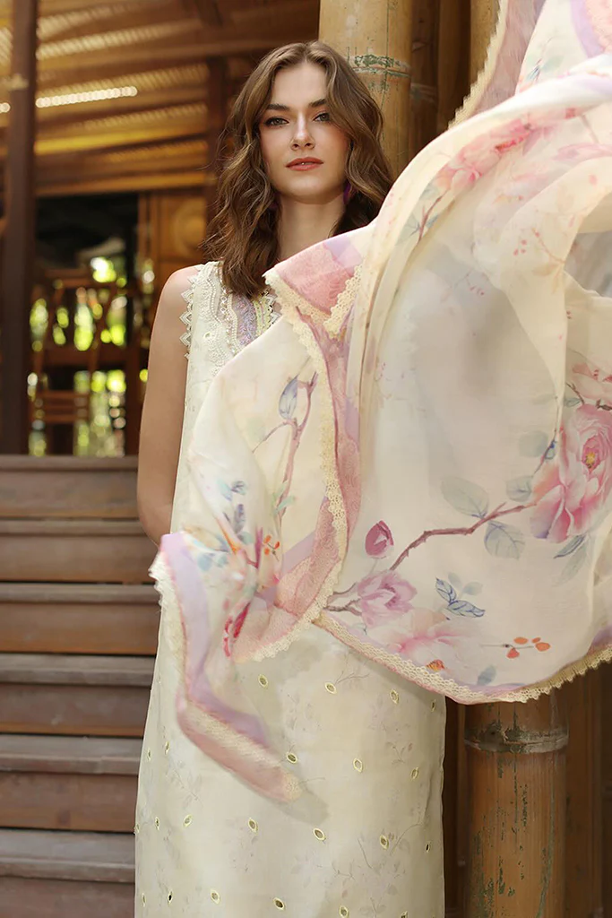 Noor By Saadia Asad Unstitched 3 Piece Eid Luxe Printedkari Collection-09-A - Image 4