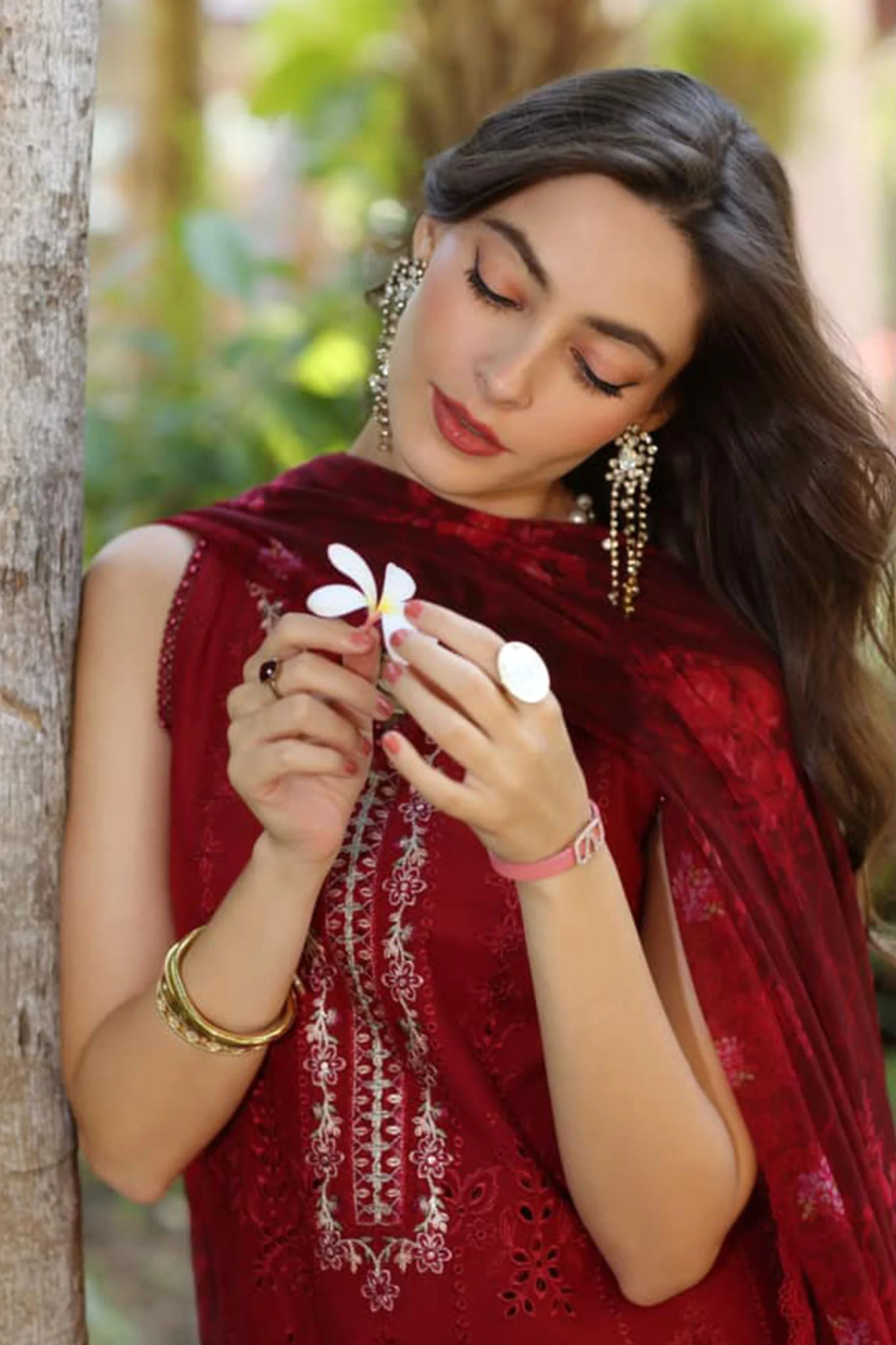 Noor By Saadia Asad Unstitched 3 Piece Eid Luxury Laserkari Suit-07-A - Image 2