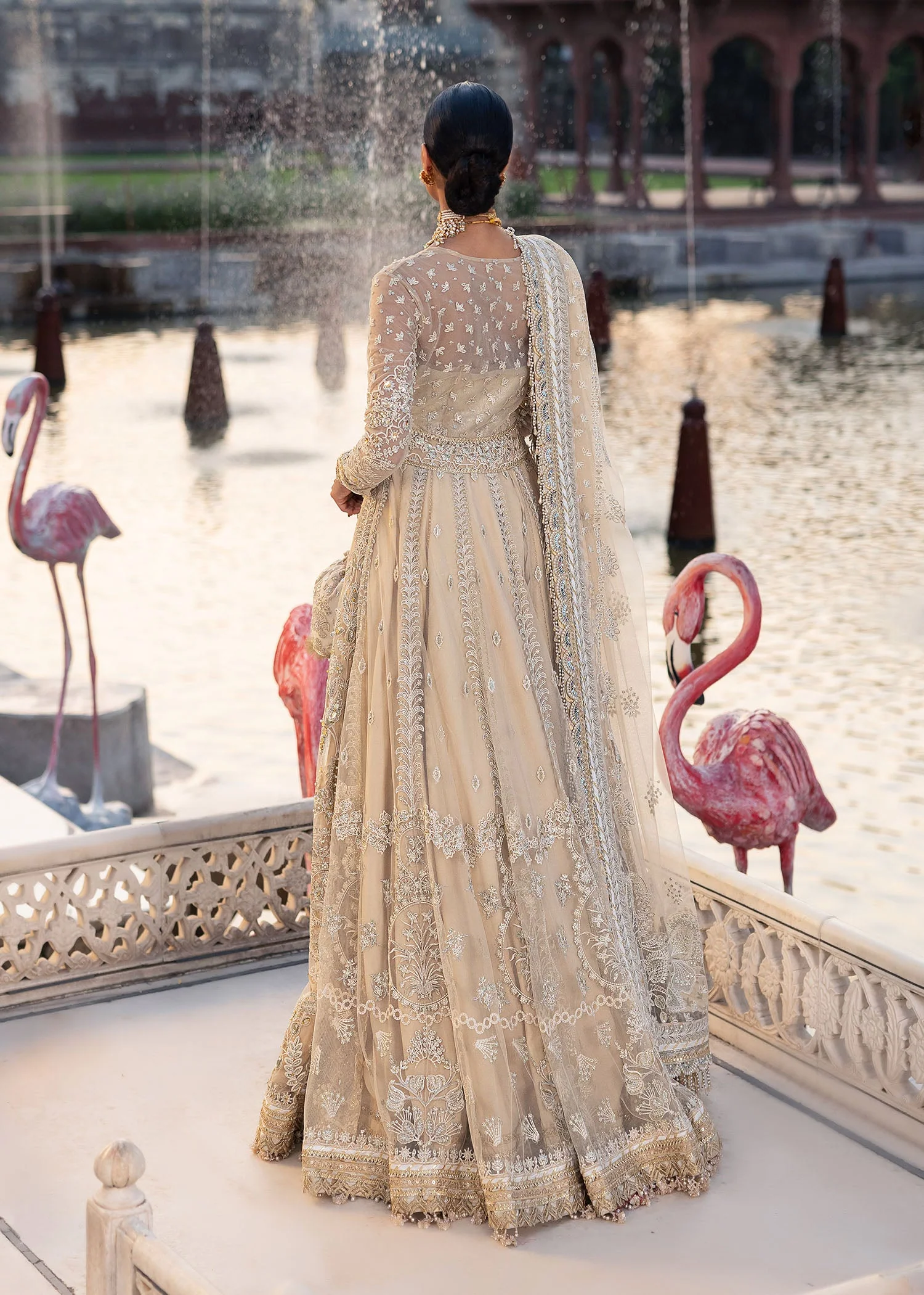 Sardinia Unstitched 3 Piece Bridal Collection-Noor Jahan - Image 10