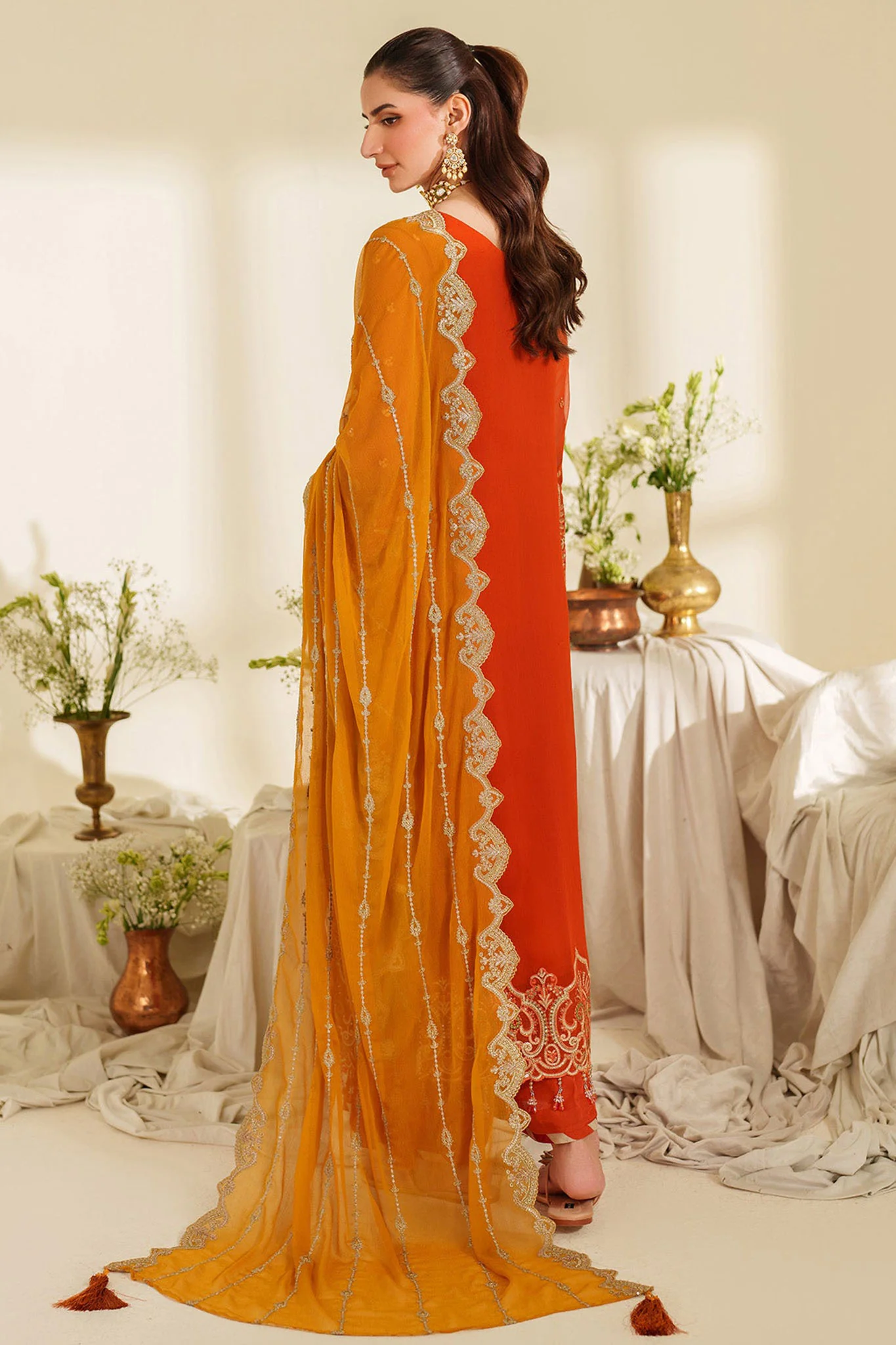 Noore By Imrozia Serene Unstitched 3 Piece Luxury Chiffon Suit-M-100-Sira - Image 3