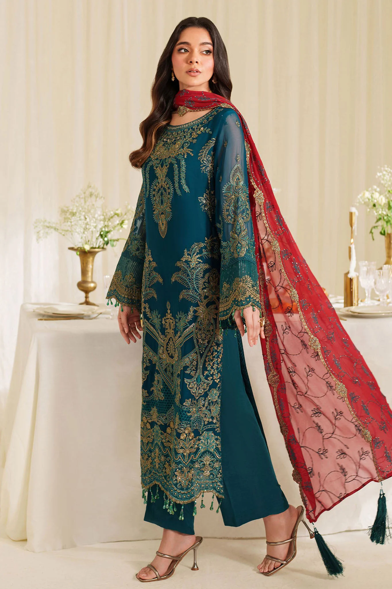 Noore By Imrozia Serene Unstitched 3 Piece Luxury Chiffon Suit-M-93-Lyra - Image 4